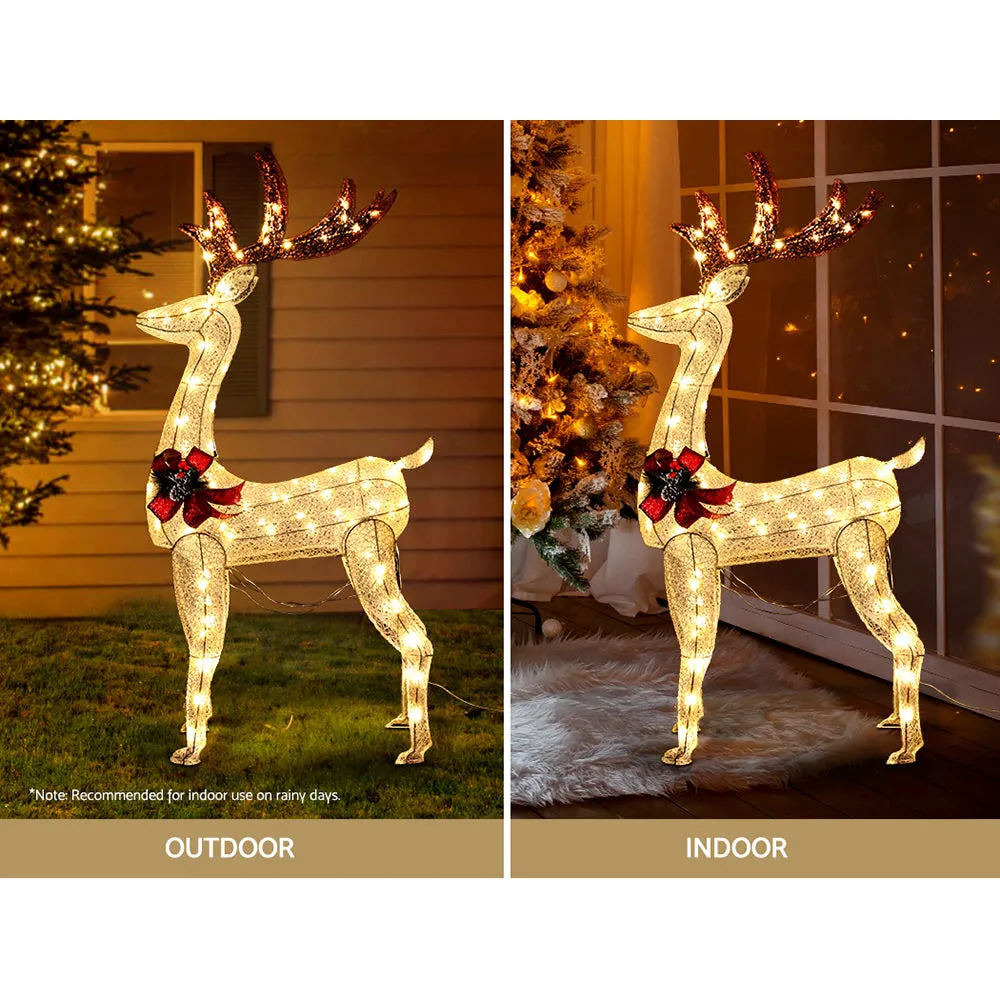 1.5M Christmas Lights Reindeer 100 LED Decorations