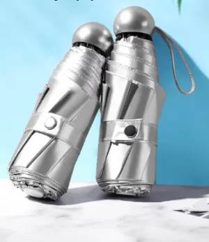 8 Ribs Pocket Mini Umbrella –  Rain & Windproof, Light Folding Portable