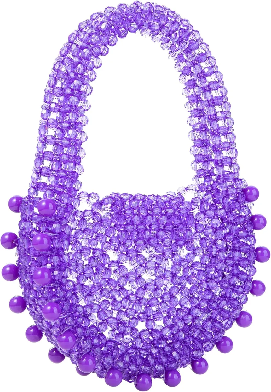 Acrylic Transparent Candy Color Beaded Handbag Evening Purse for Wedding Party