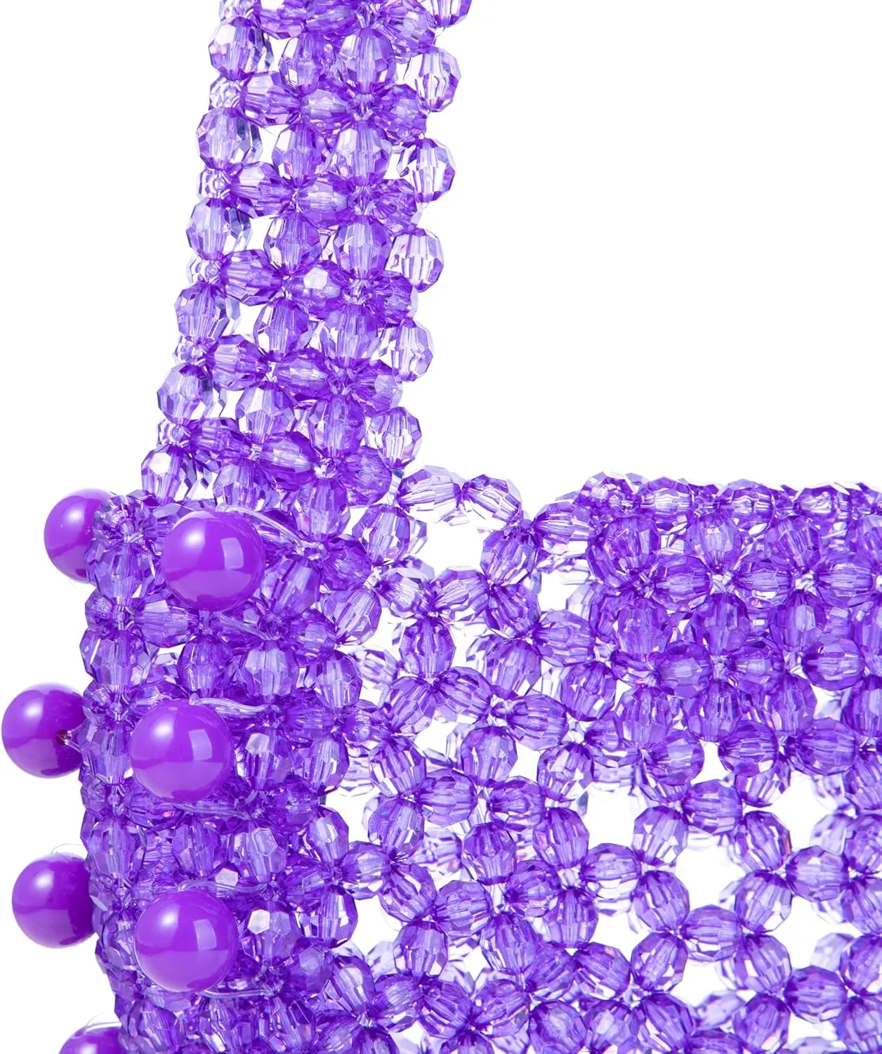 Acrylic Transparent Candy Color Beaded Handbag Evening Purse for Wedding Party
