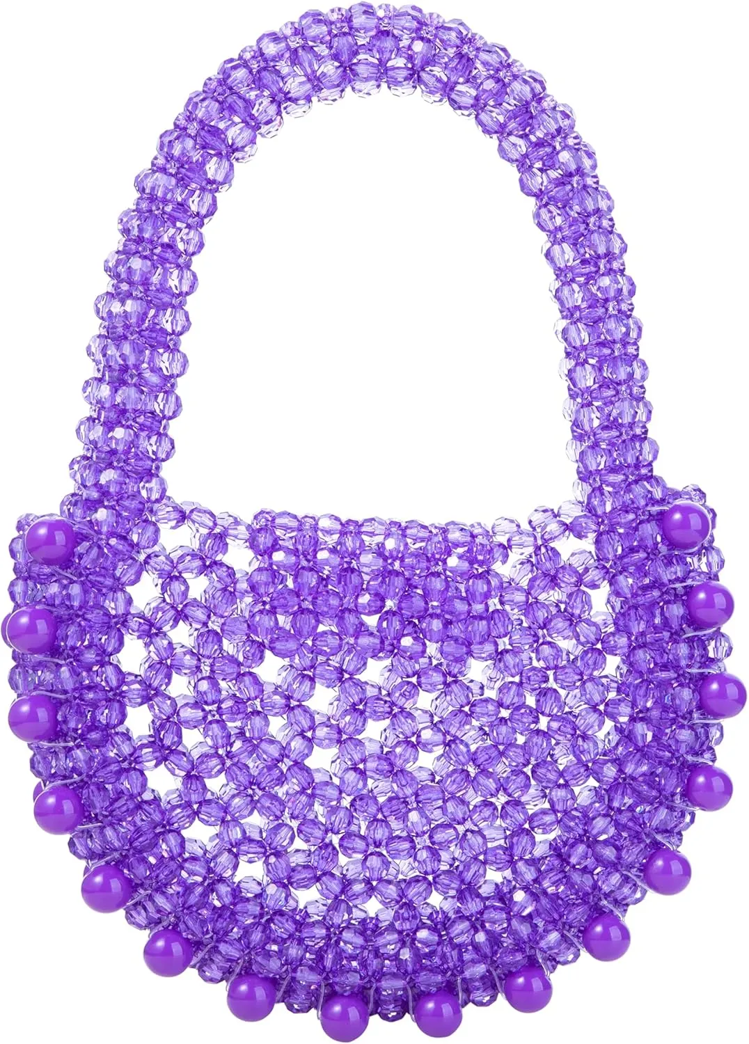 Acrylic Transparent Candy Color Beaded Handbag Evening Purse for Wedding Party