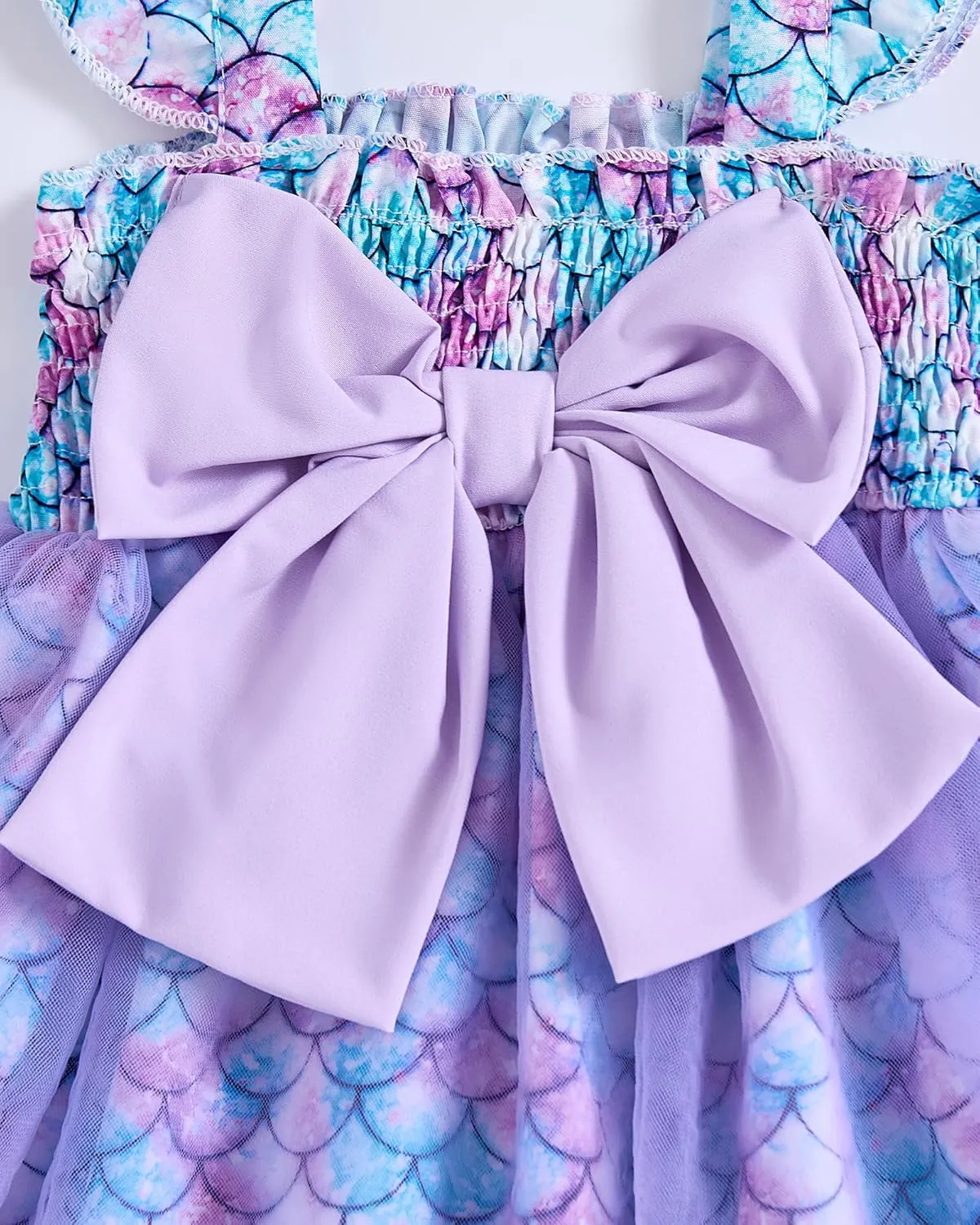 Baby Girl Clothes Toddler Girls Tulle Dress Infant Ruffle Halter Smocked Dresses Casual Sundress Summer Girls Outfit