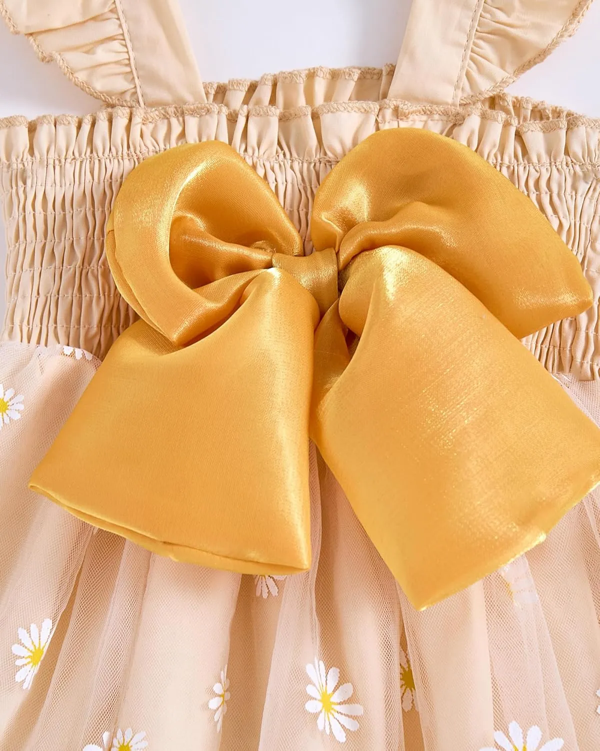 Baby Girl Clothes Toddler Girls Tulle Dress Infant Ruffle Halter Smocked Dresses Casual Sundress Summer Girls Outfit