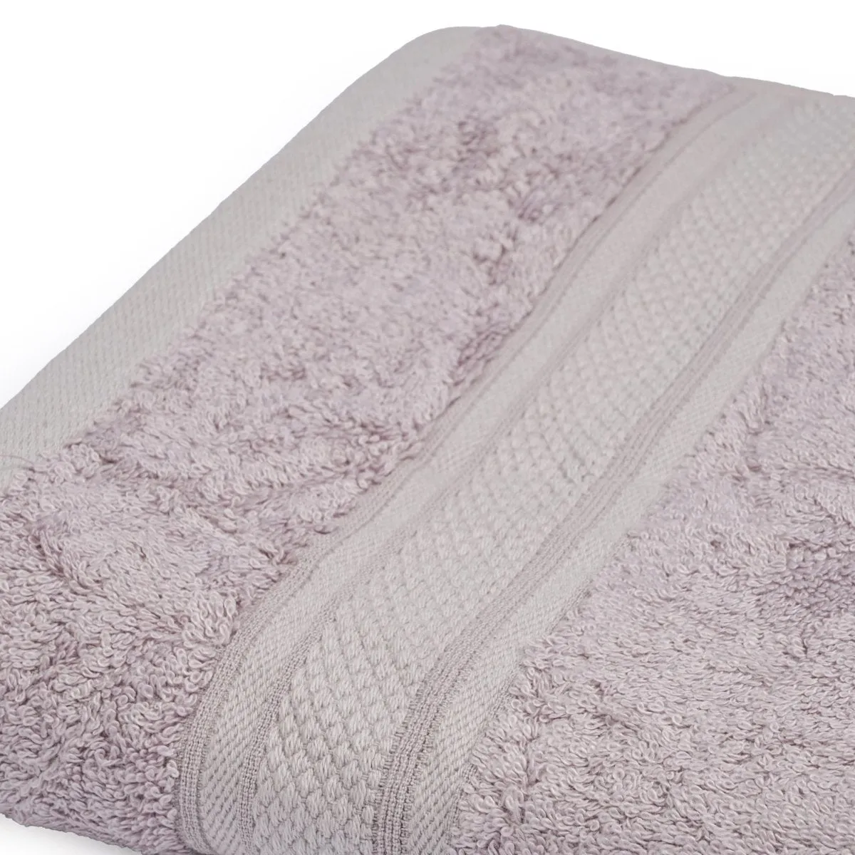Bamboo Cotton Bath Towels And Hand Towels Set Of 2 Grape Grey