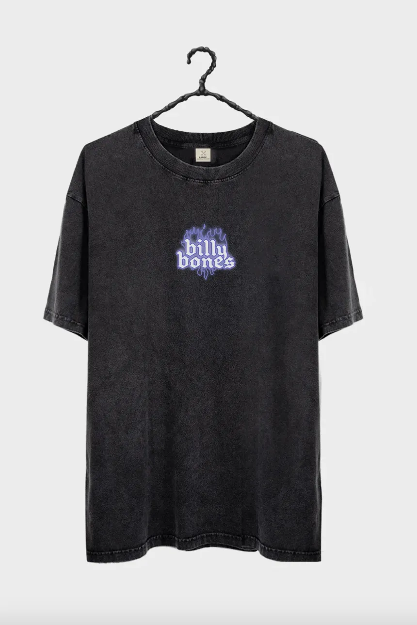 BILLY BONES CLUB BURNING GLOW TEE - WASHED BLACK