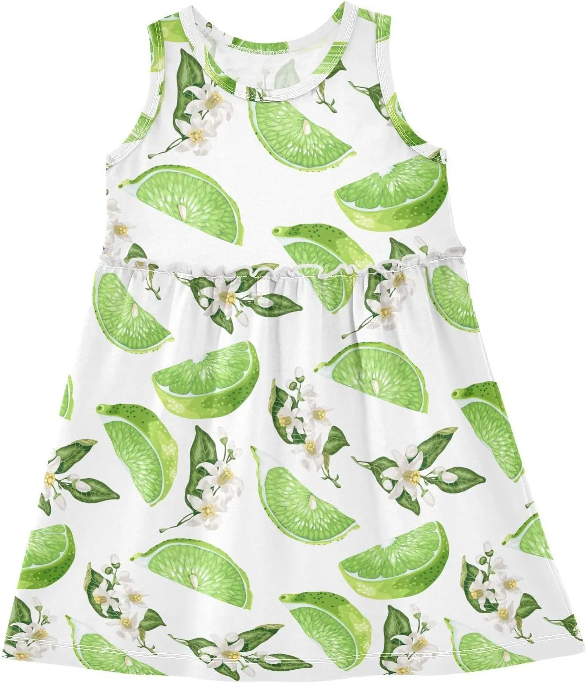 CaTaKu Girls' Sleeveless Summer Dresses Toddler Cotton Casual Dress Cute Little Girl Sundress Outfit 2-8T