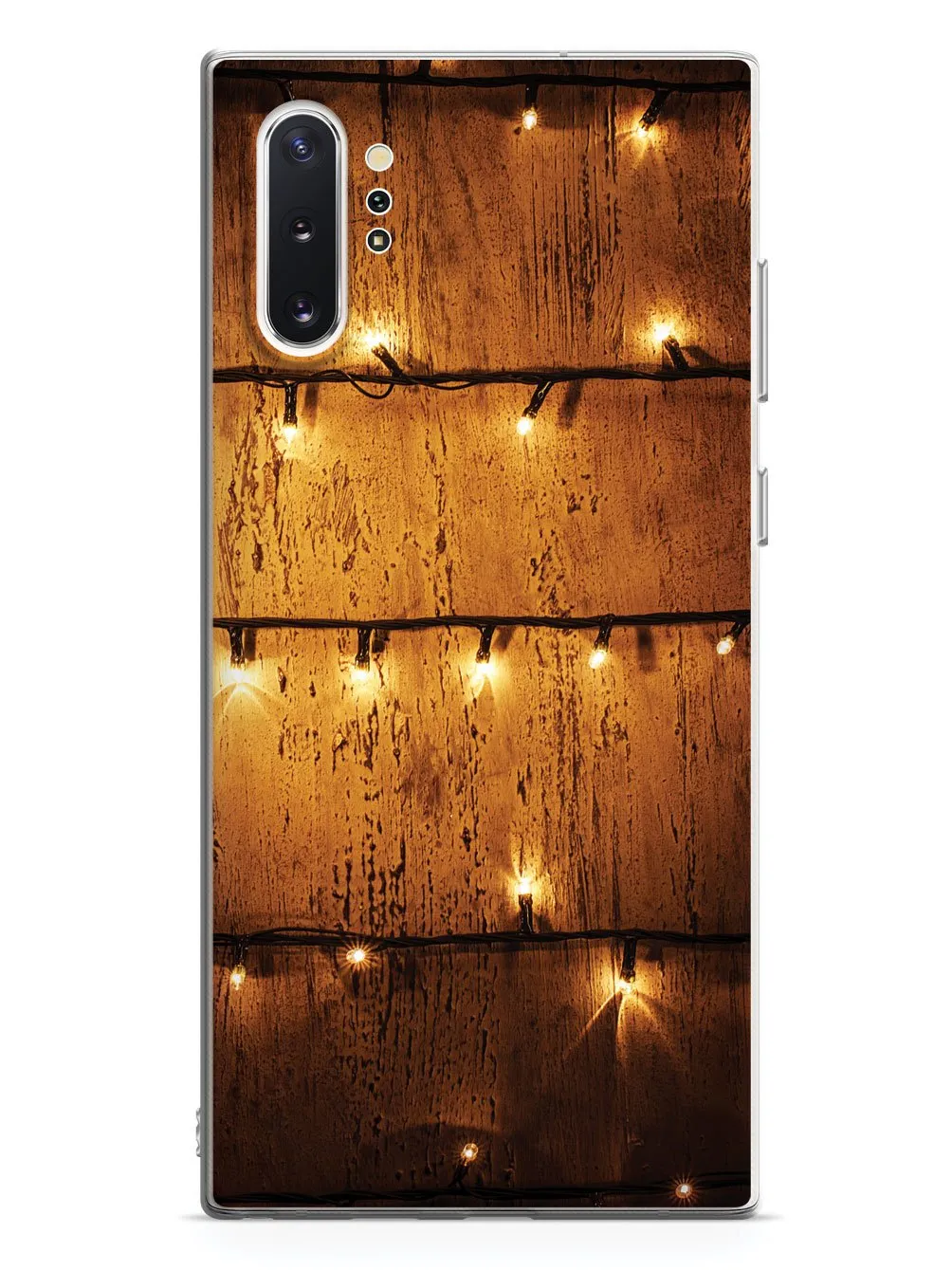 Christmas Lights on Wood - White Case