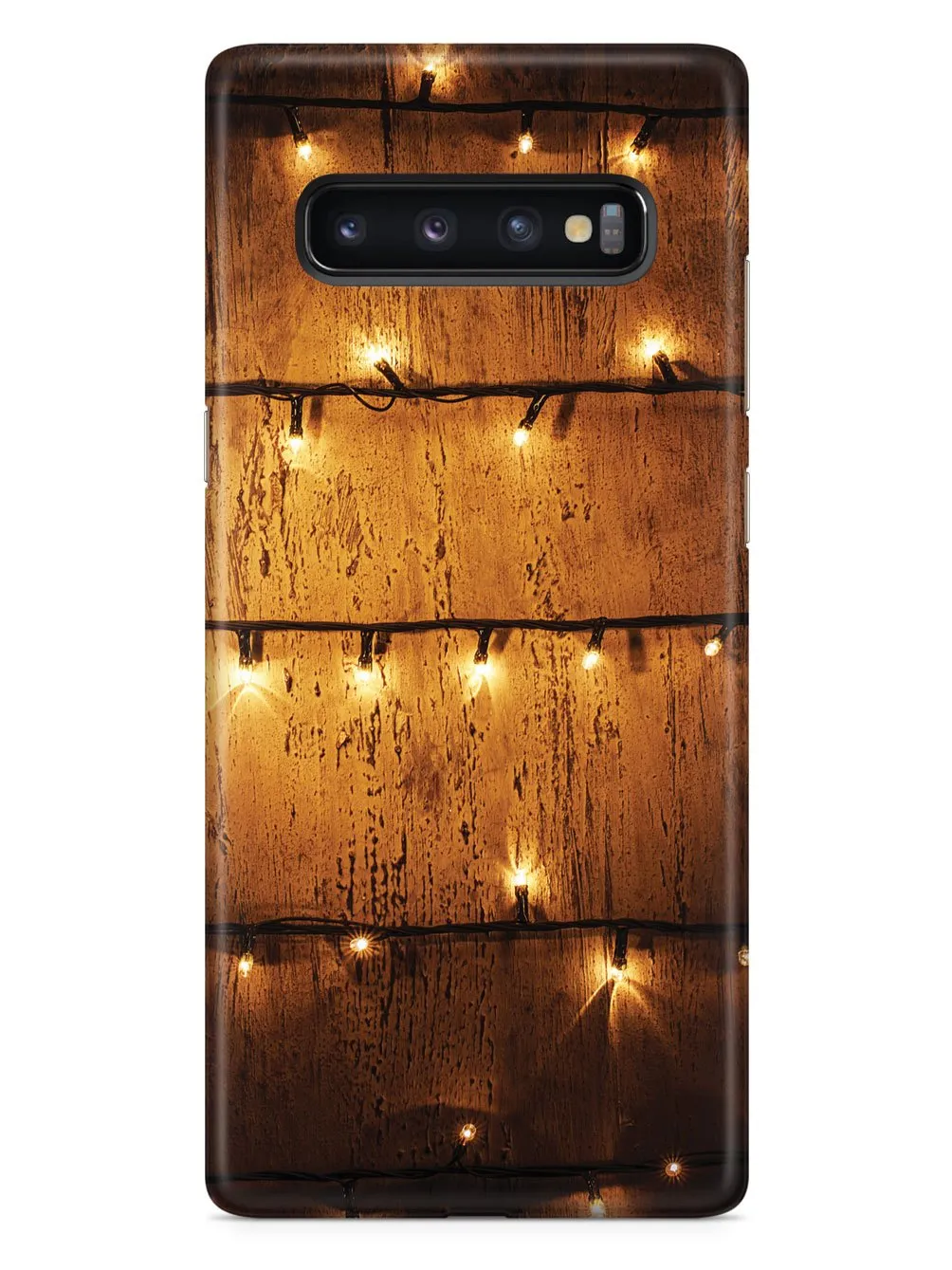 Christmas Lights on Wood - White Case