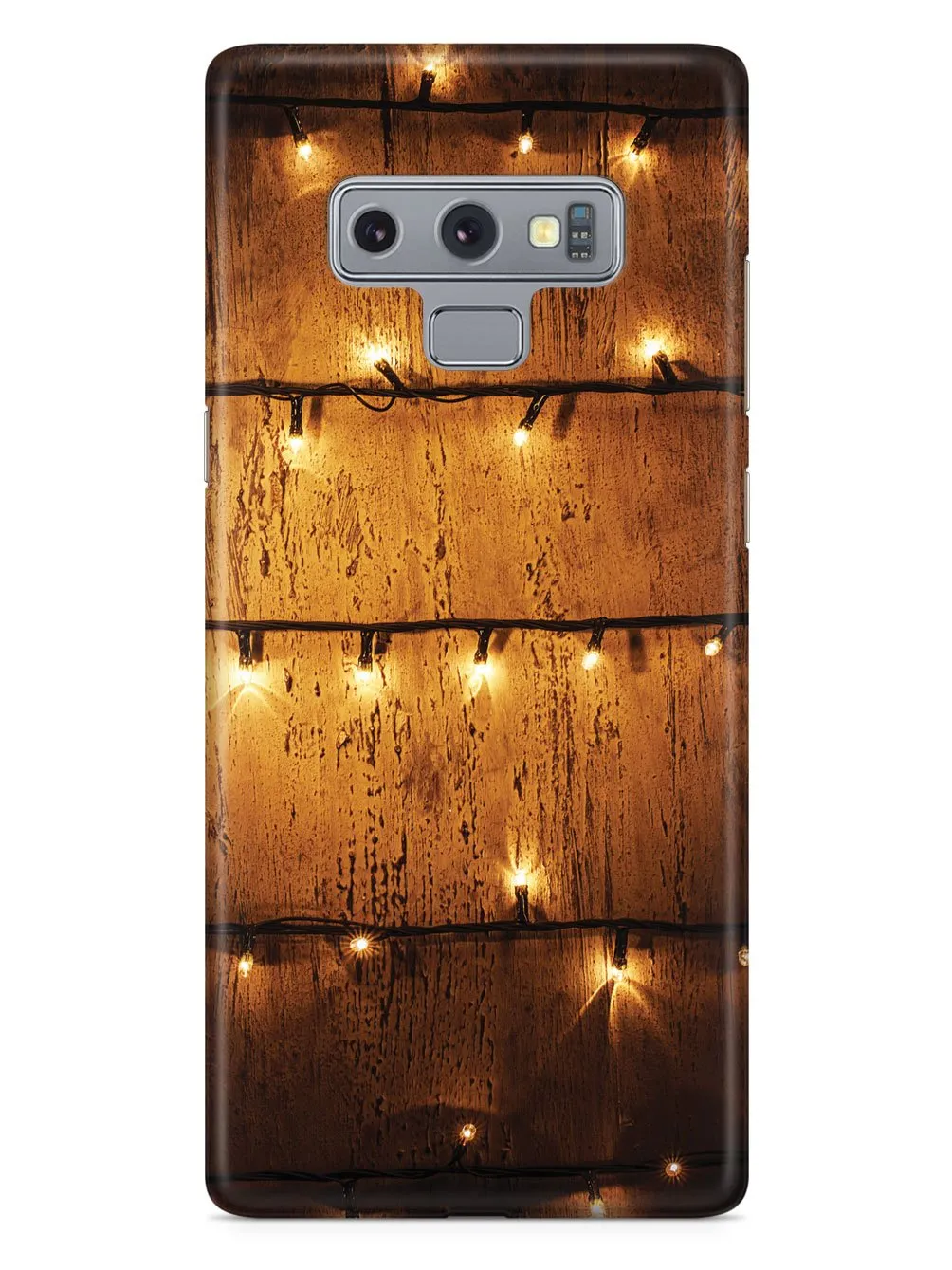 Christmas Lights on Wood - White Case