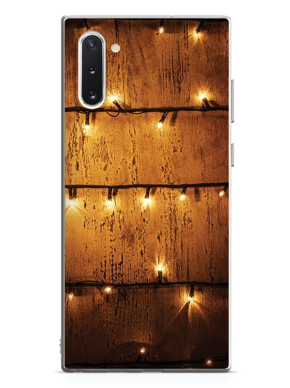 Christmas Lights on Wood - White Case