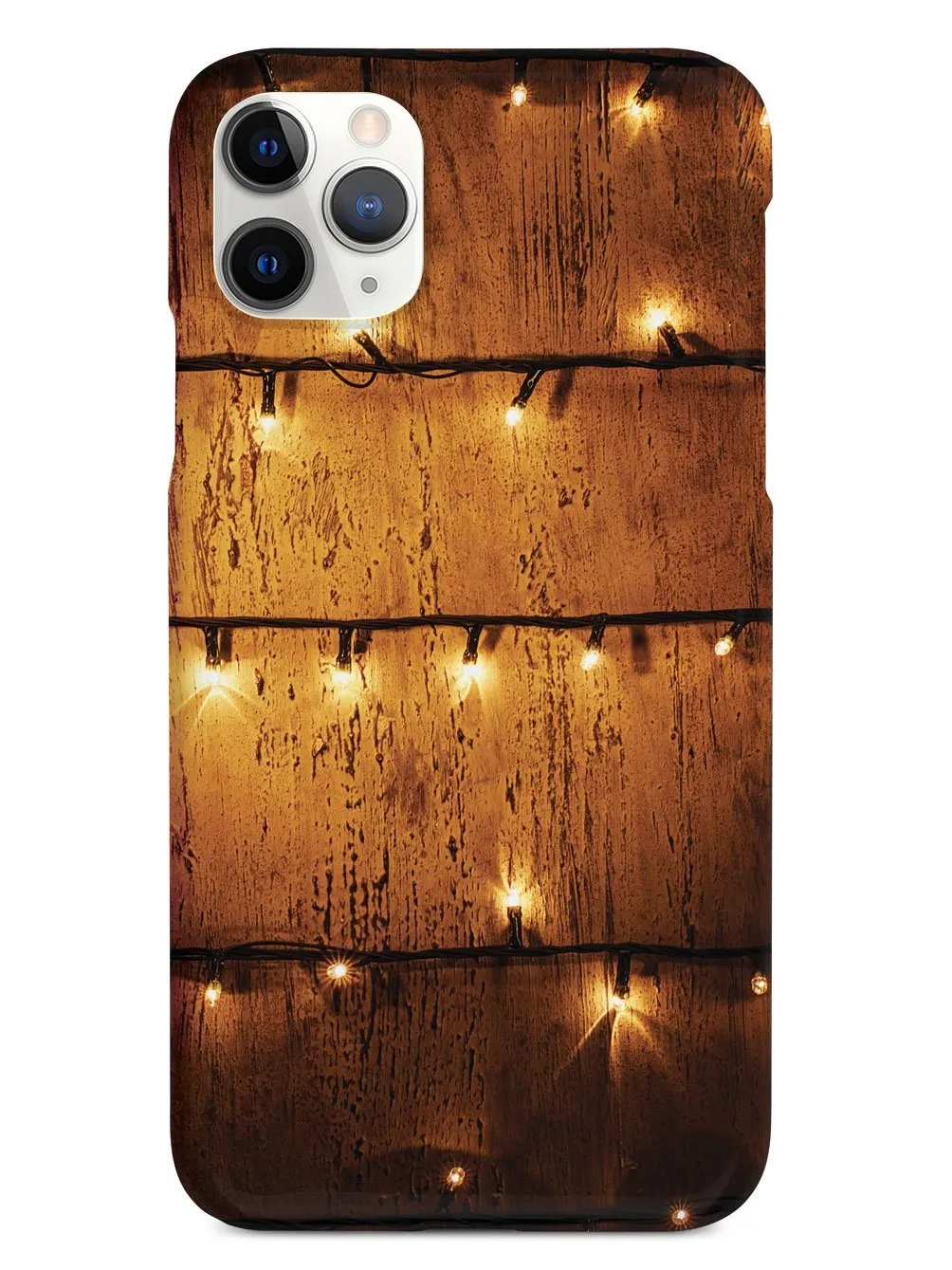 Christmas Lights on Wood - White Case
