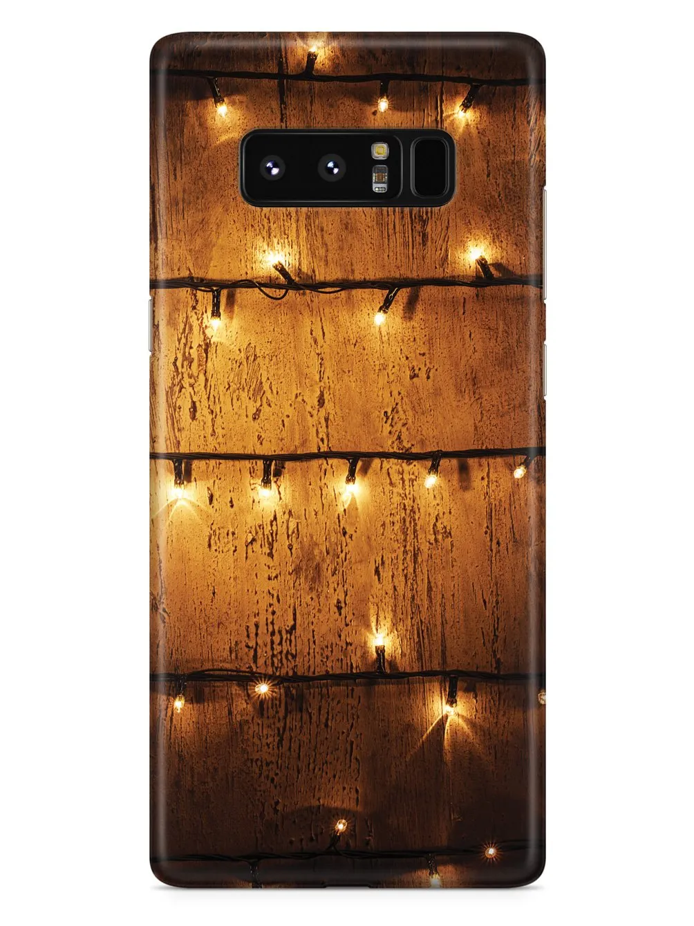 Christmas Lights on Wood - White Case