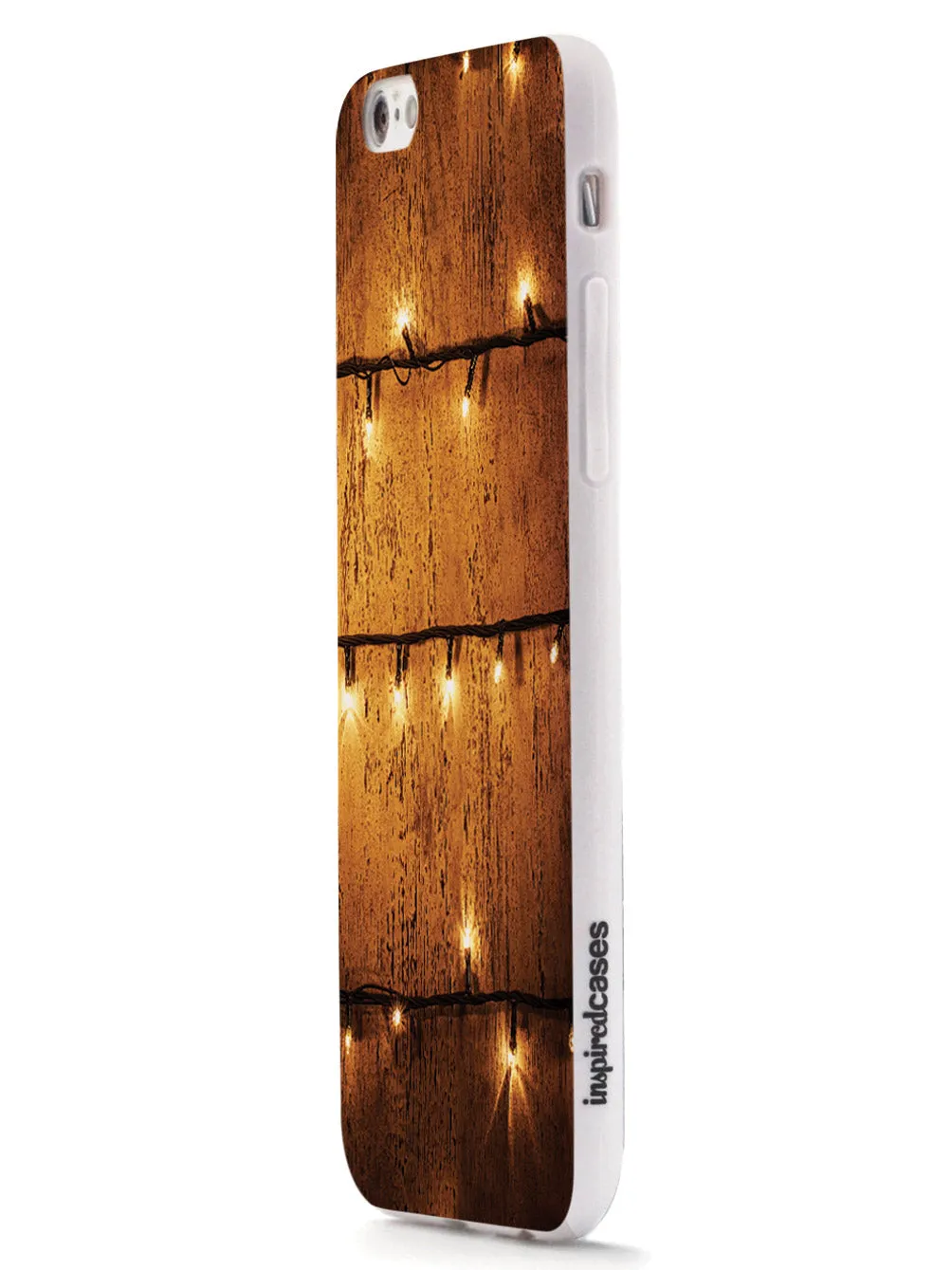 Christmas Lights on Wood - White Case