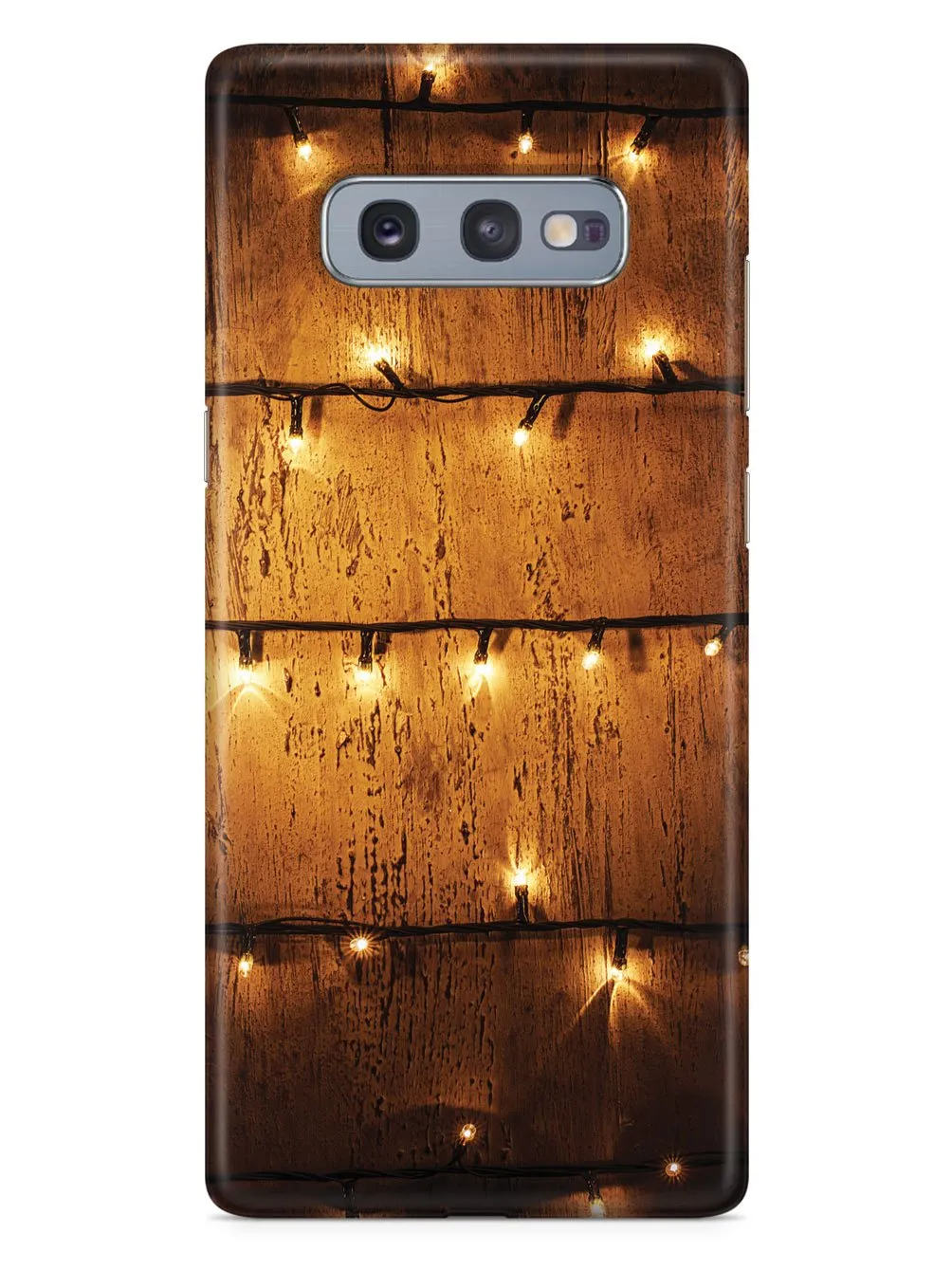 Christmas Lights on Wood - White Case