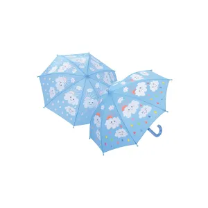 Colour Changing Umbrella (Blue Raindrops and Clouds)