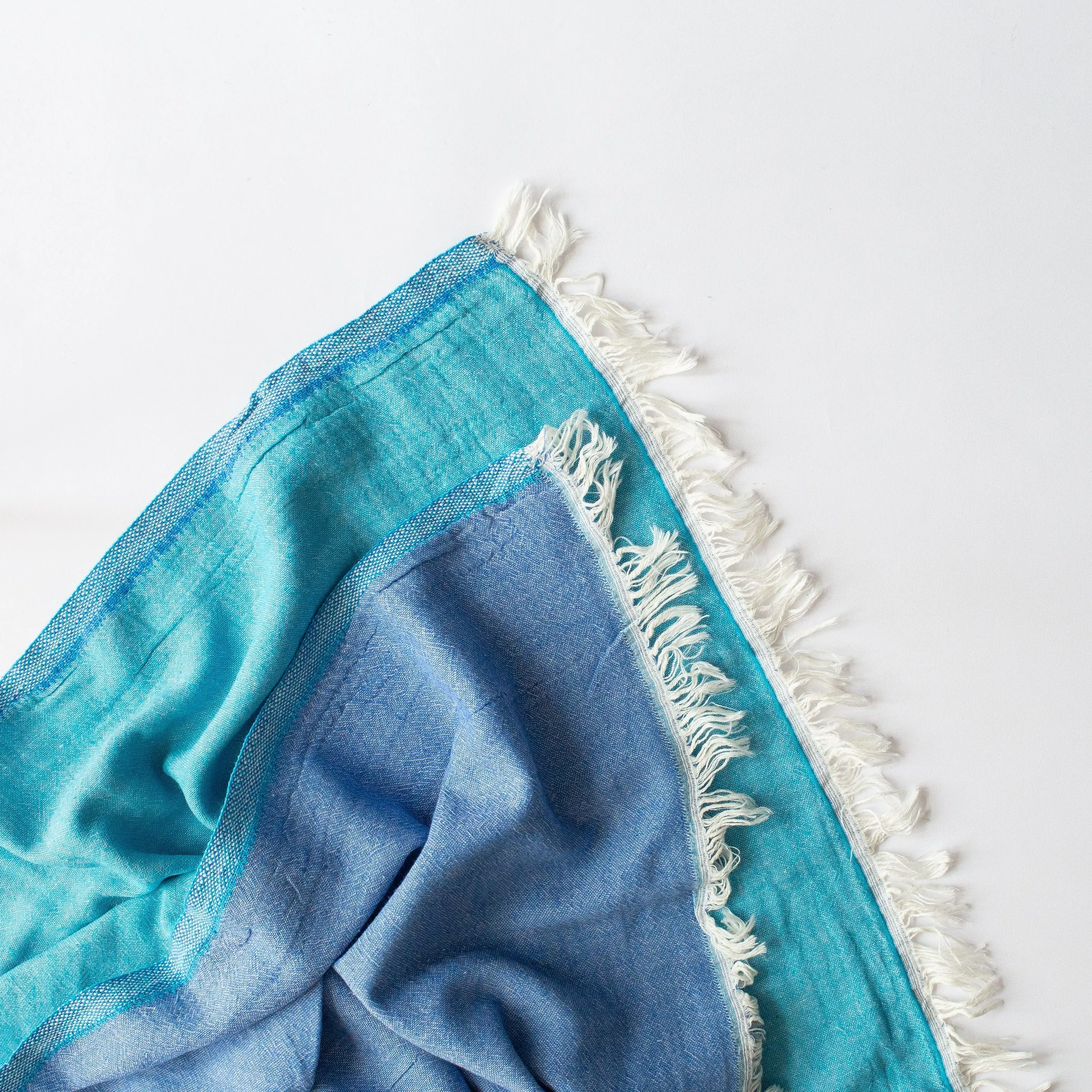 Double Gauze Beach Throw   Towel (Blue)
