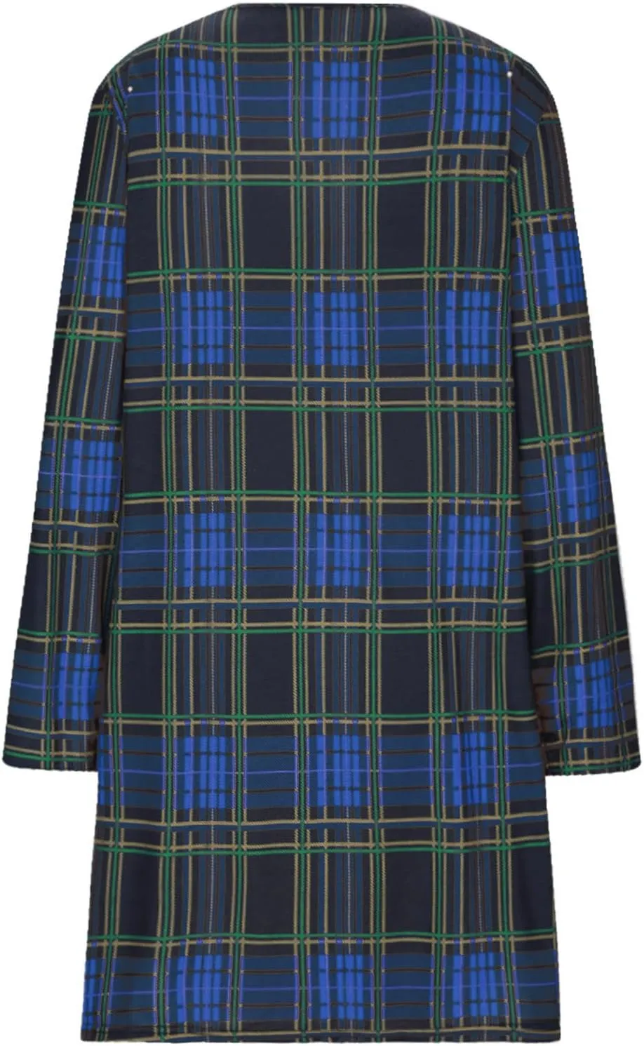 Dresses for Women Casual 2024 Plaid Knitted Long Sleeve Pleated Dress v Neck Loose Flowy Outdoor Fall Bodycon Dresses