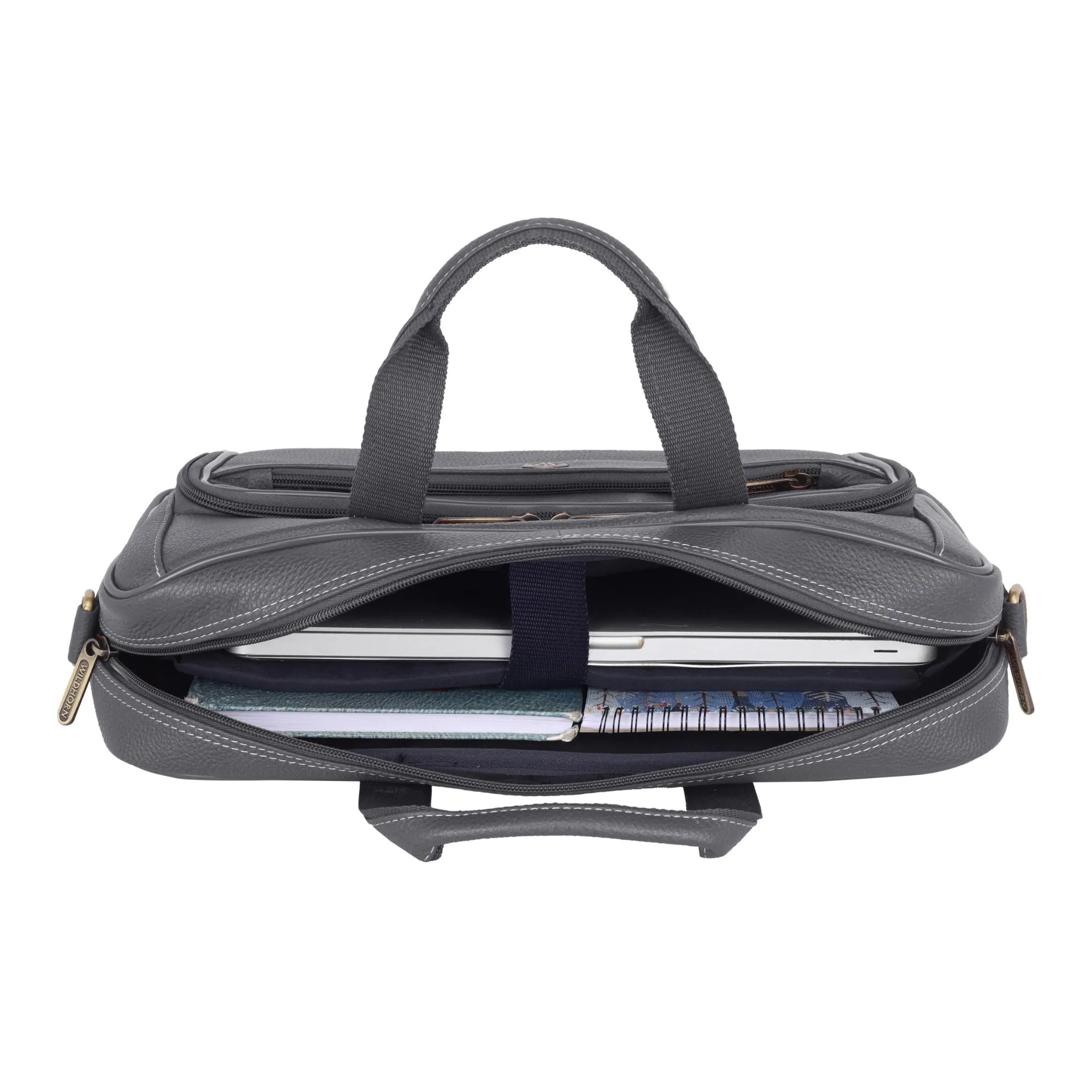 DURHAM Leather Laptop Messenger Bag for Men