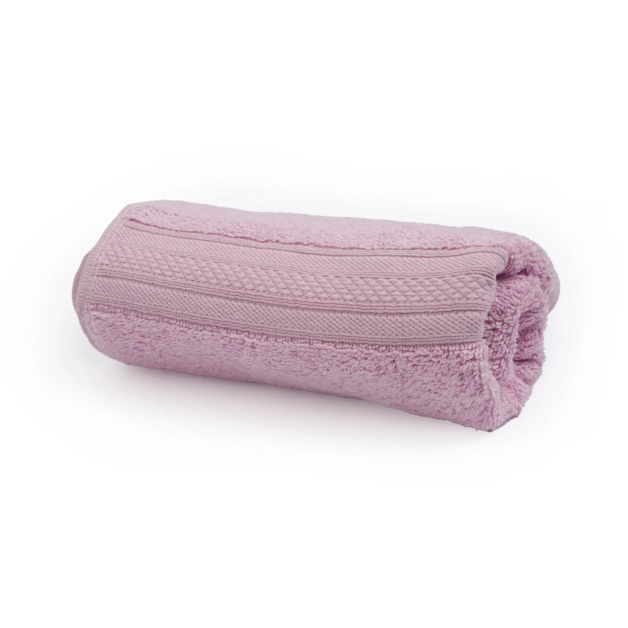 Dvaar Bamboo Cotton Bath & Hand Towels (Set Of 2) Light Pink