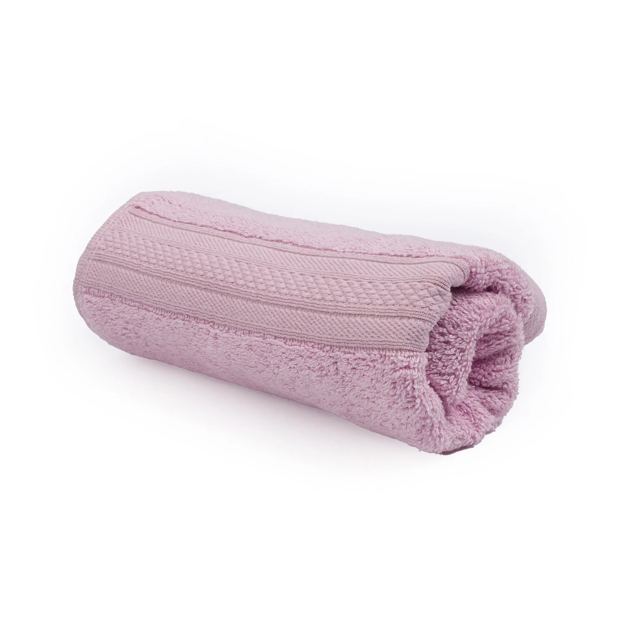 Dvaar Bamboo Cotton Bath & Hand Towels (Set Of 2) Light Pink