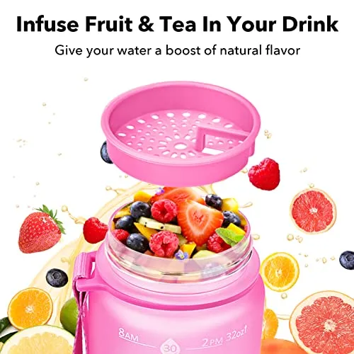 GOSWAG 32oz Motivational Water Bottles