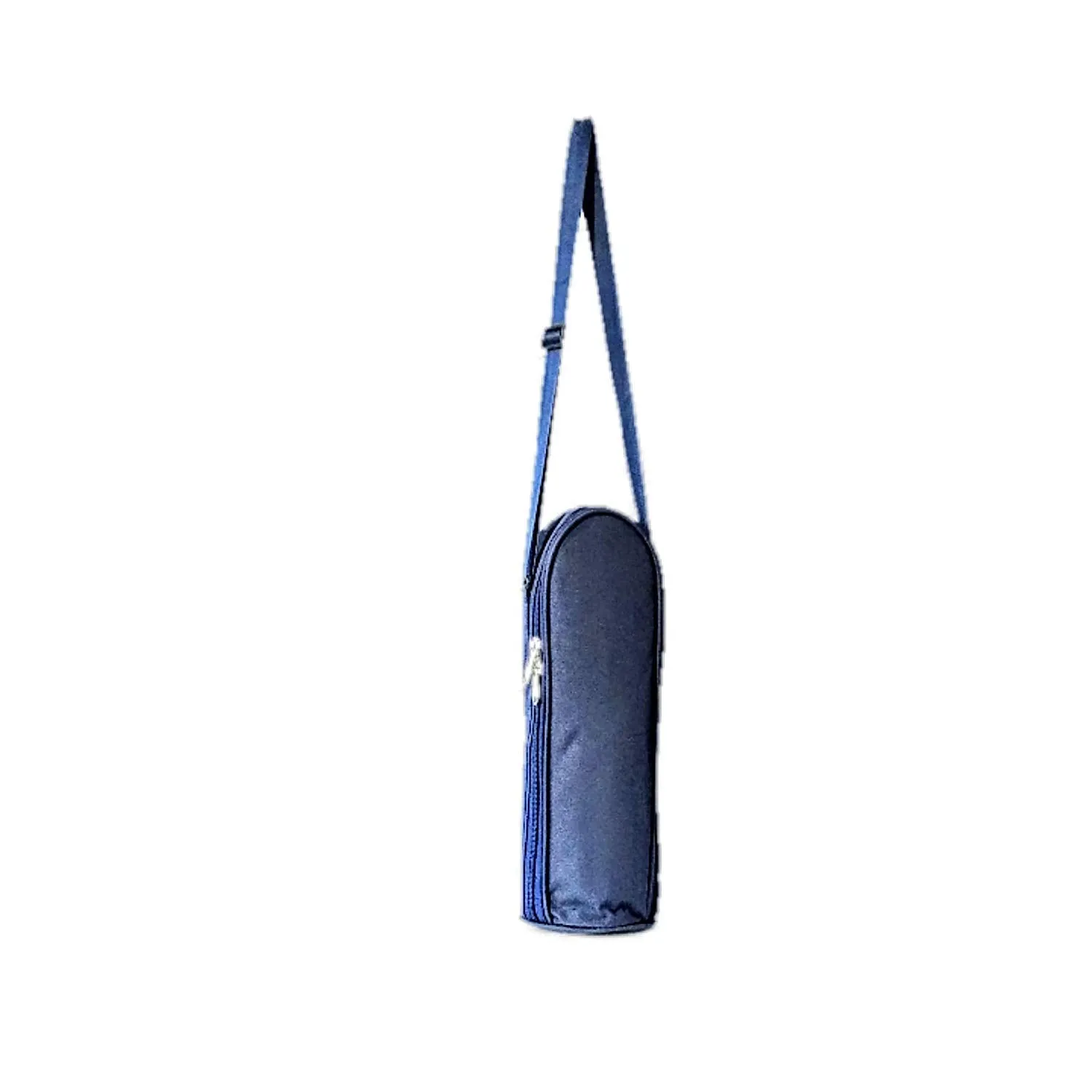 Heart Home Canvas Portable Portable WaterproofWater Bottle Cover With Adjustable Shoulder Handle & Zipper Closure, 1 Litre (Blue) - Cthh018499
