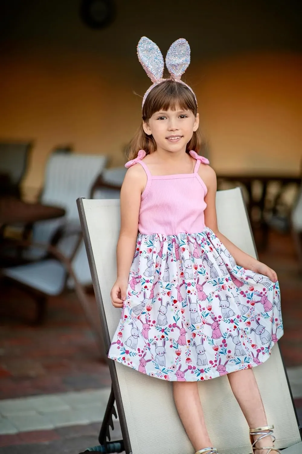 Idgreatim 2-7T Toddler Girls Summer Dress Cute Bowknot Strap Dresses Casual Sleeveless Sling Sundress