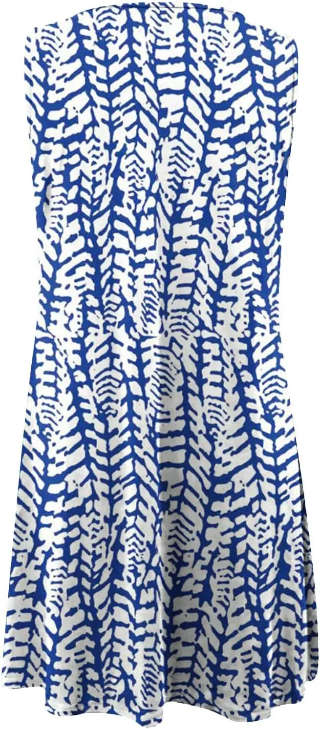 LRMQS Sun Dresses for Women 2025 Vacation Beach Casual Summer Sundresses Sleeveless Tank Short Boho Dress Spring Dresses