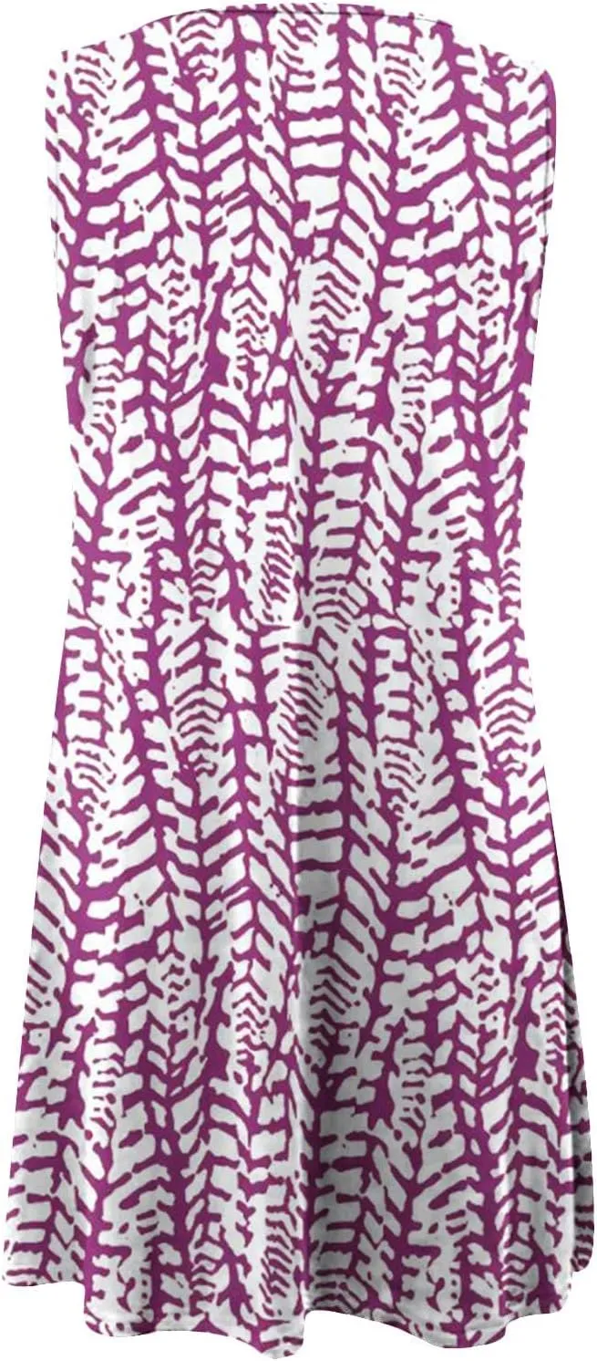 LRMQS Sun Dresses for Women 2025 Vacation Beach Casual Summer Sundresses Sleeveless Tank Short Boho Dress Spring Dresses