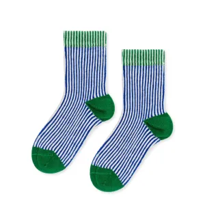 Mini Umbrella Crew Socks (Cobalt)