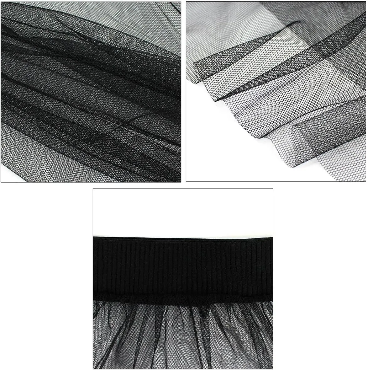 Queena Women's Stretchy Sheer Mesh Long Skirt Tulle Maxi Skirt See Through Beachwear Bikini Cover Up