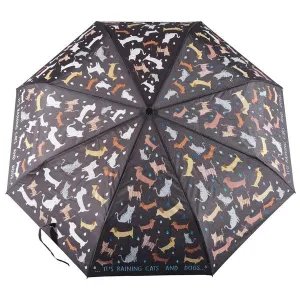 Raining Cats & Dog Umbrella (Black)