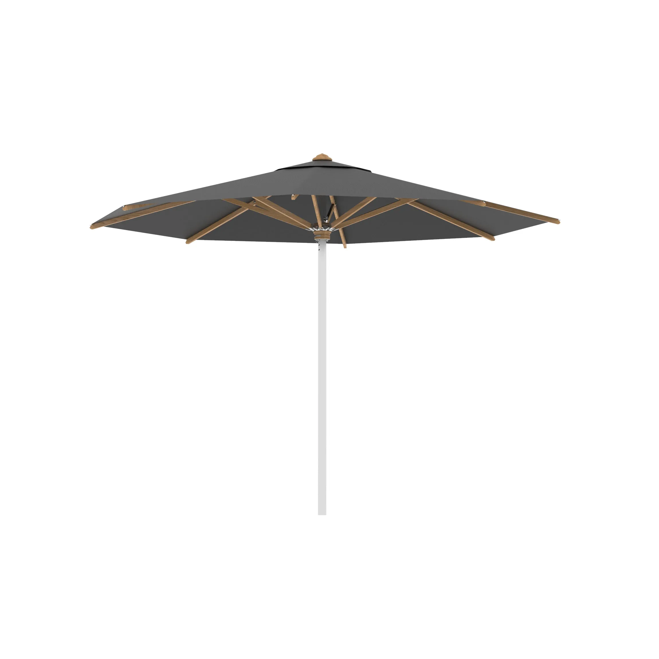 Shady Round Umbrella with Teak Ribs