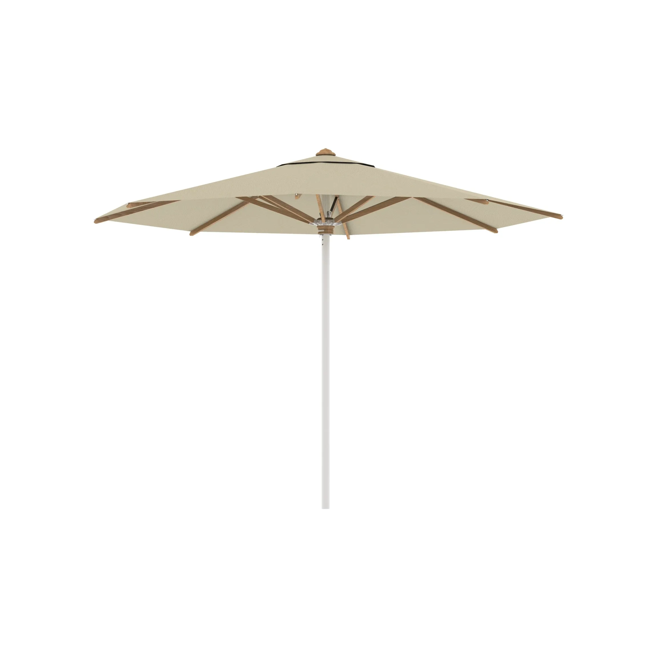 Shady Round Umbrella with Teak Ribs