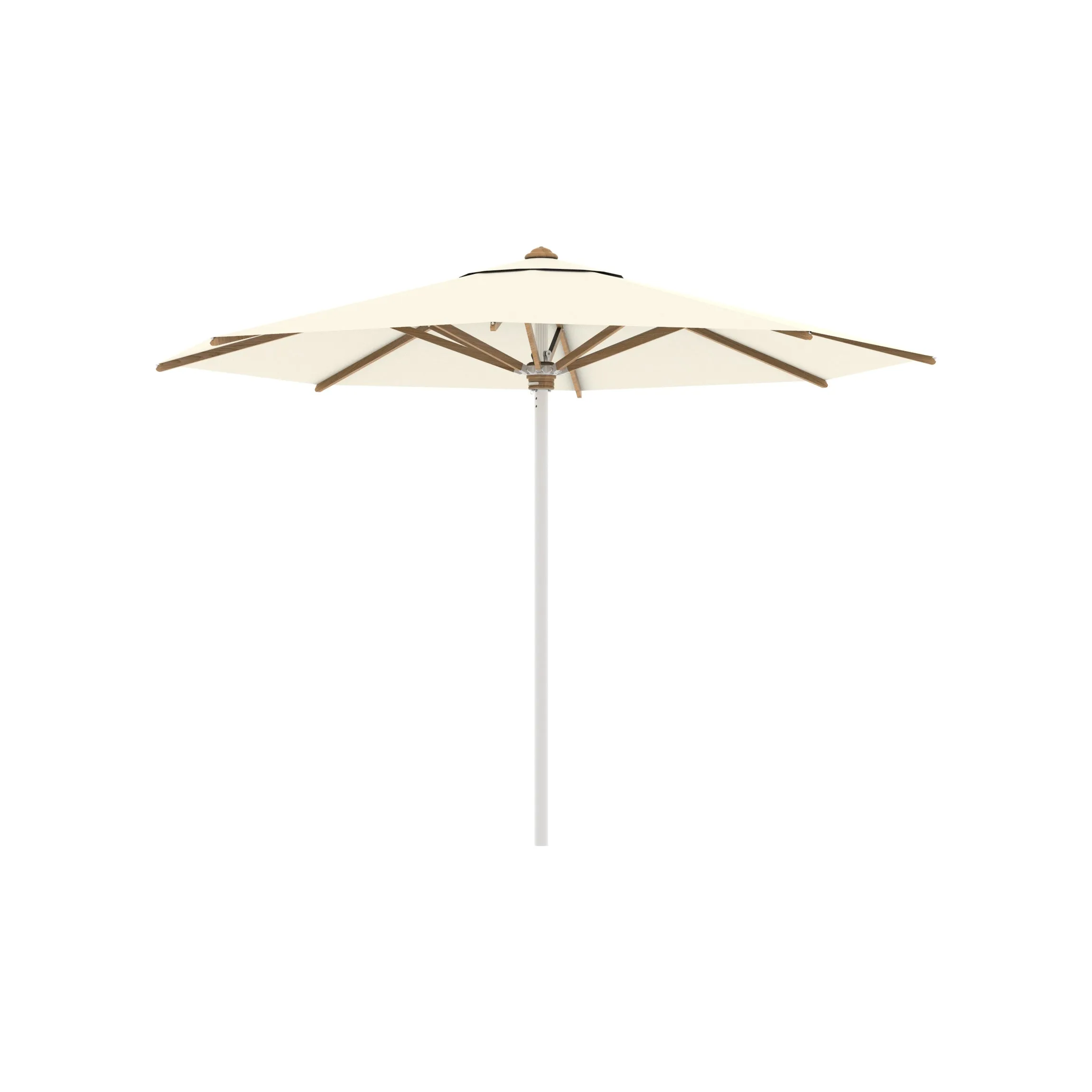Shady Round Umbrella with Teak Ribs