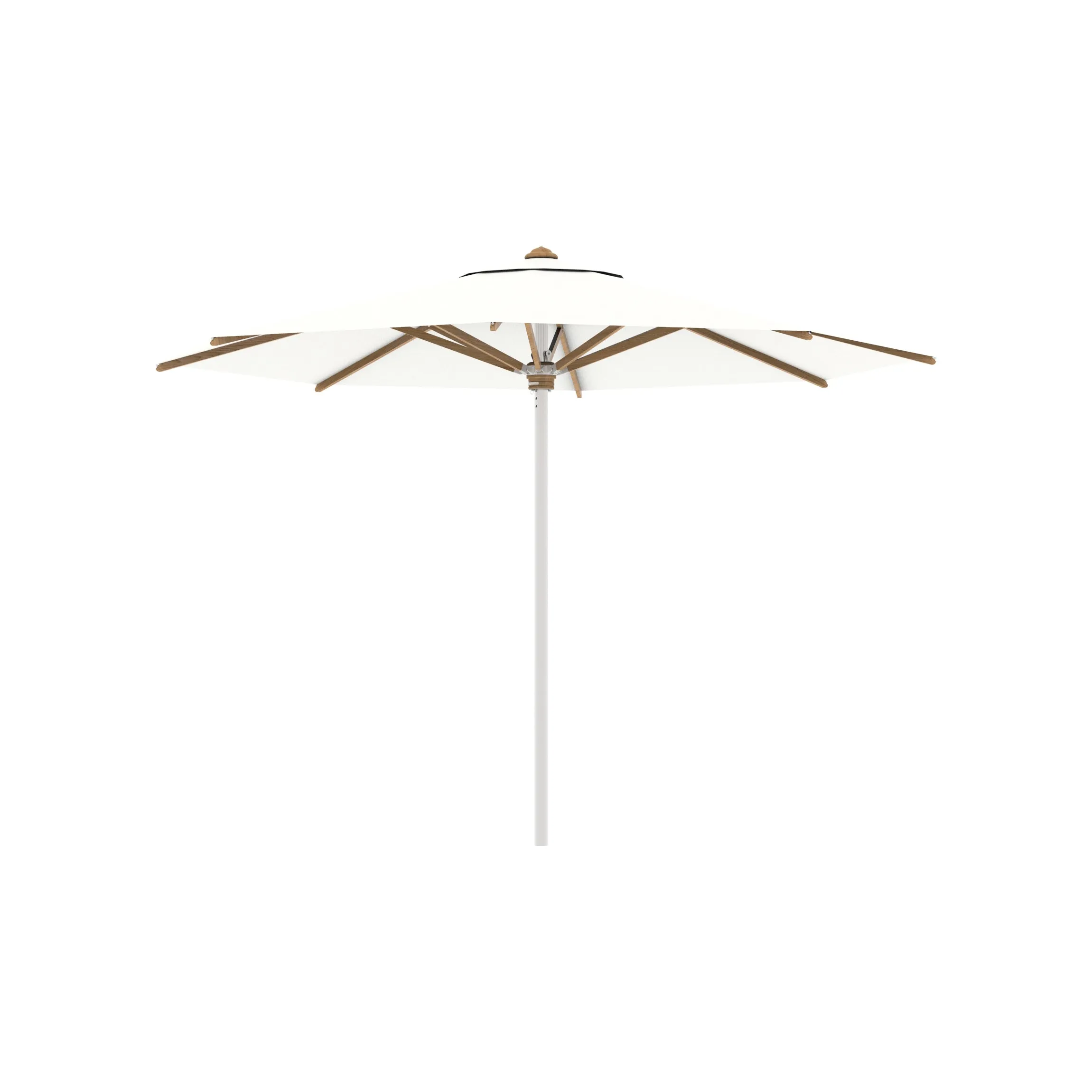 Shady Round Umbrella with Teak Ribs