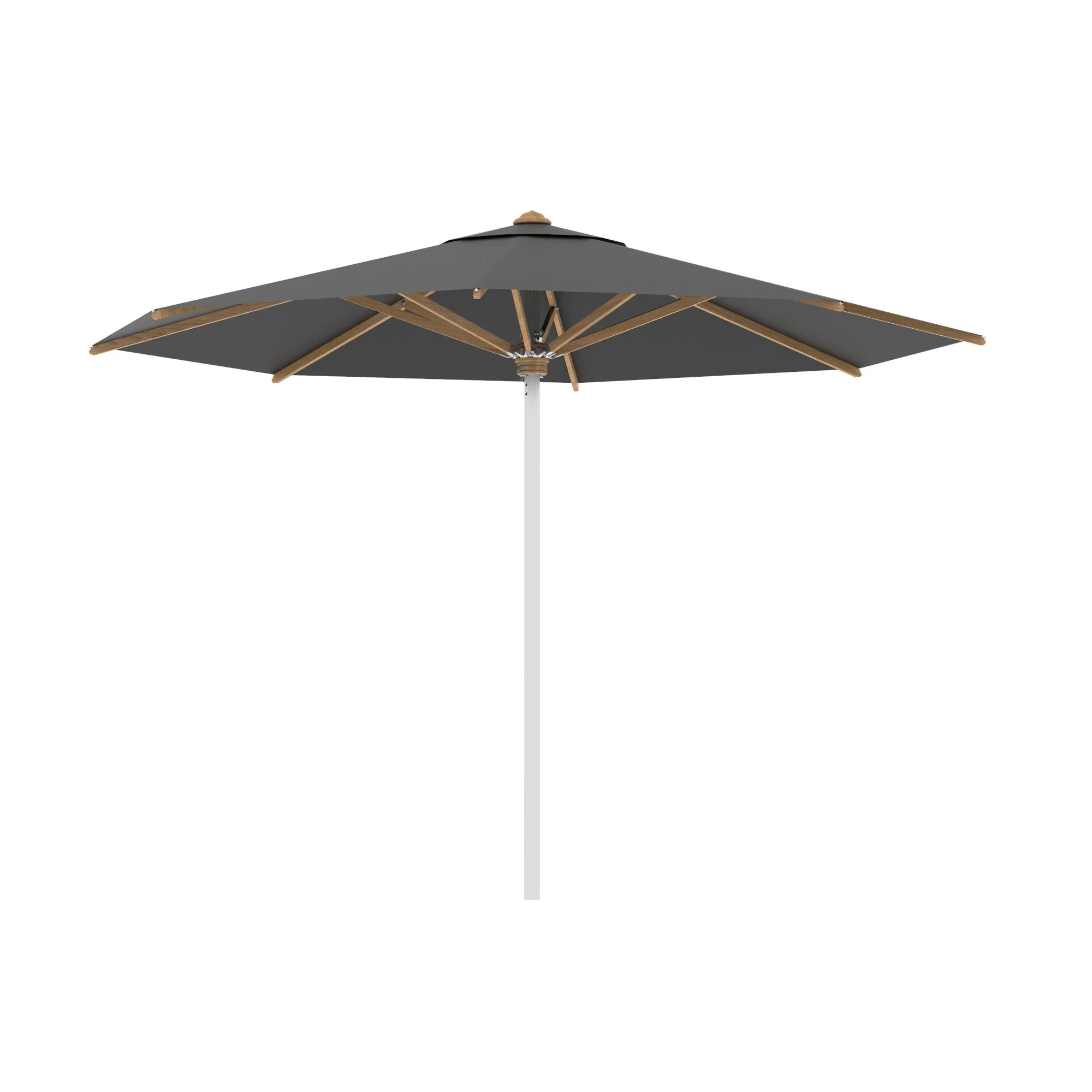 Shady Round Umbrella with Teak Ribs