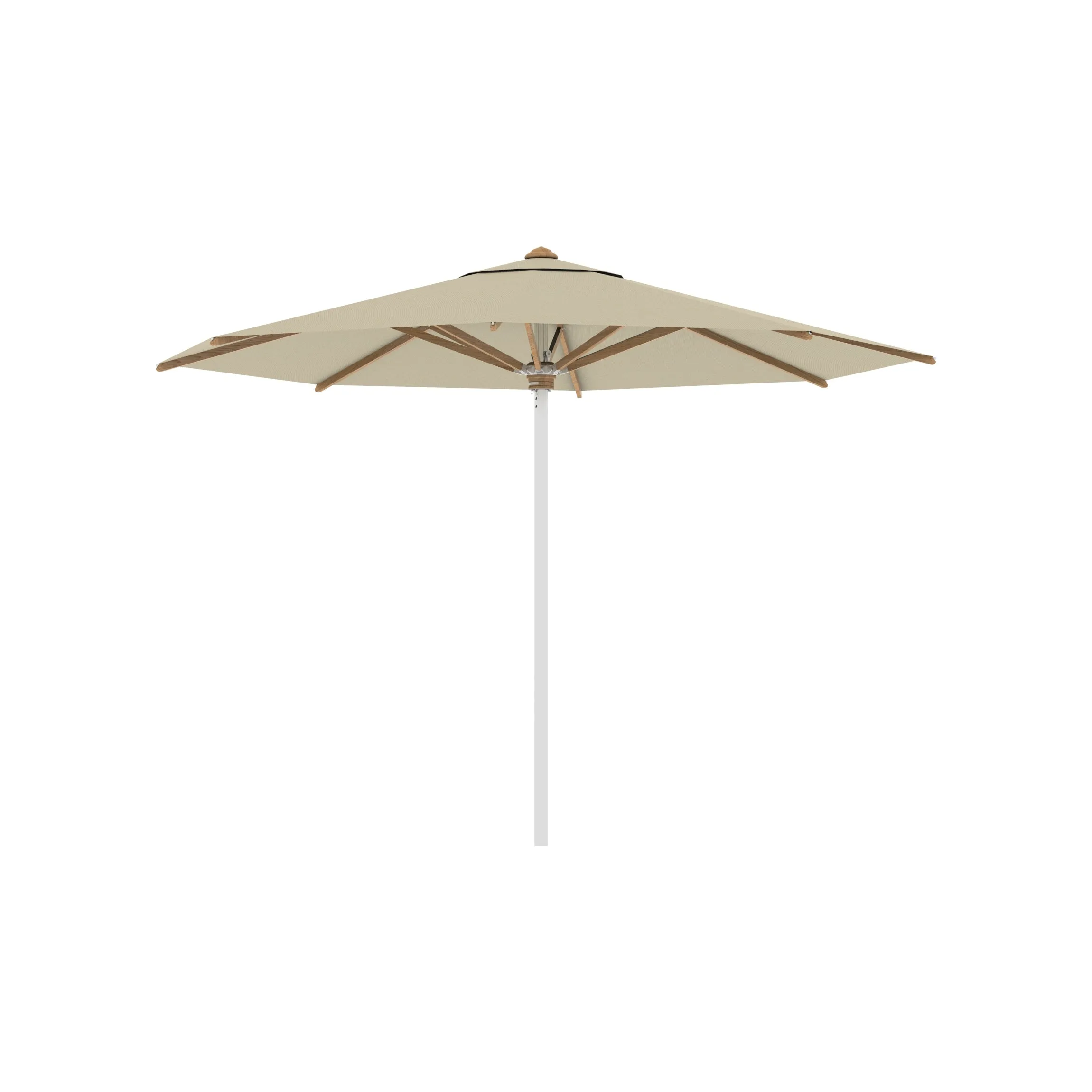 Shady Round Umbrella with Teak Ribs