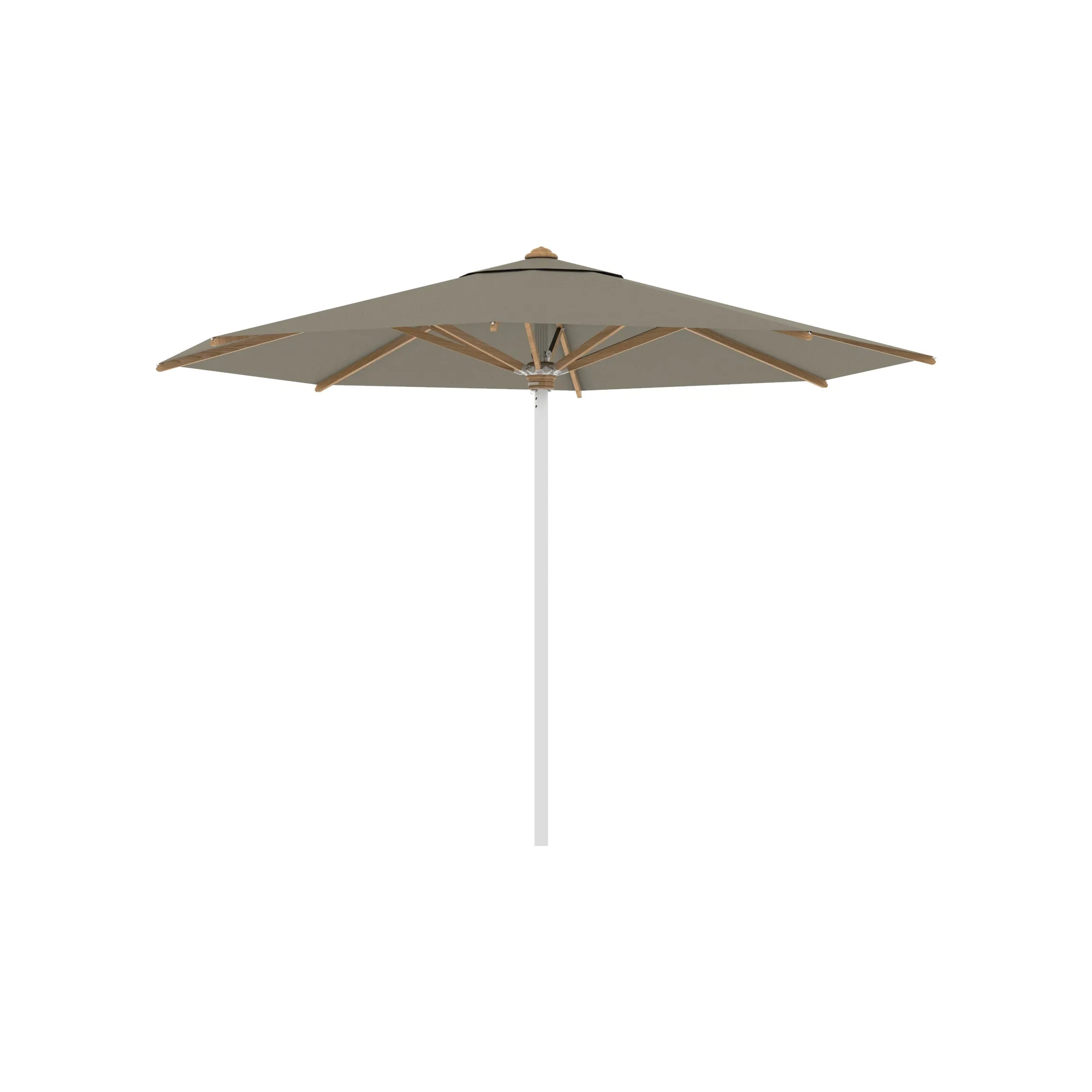 Shady Round Umbrella with Teak Ribs