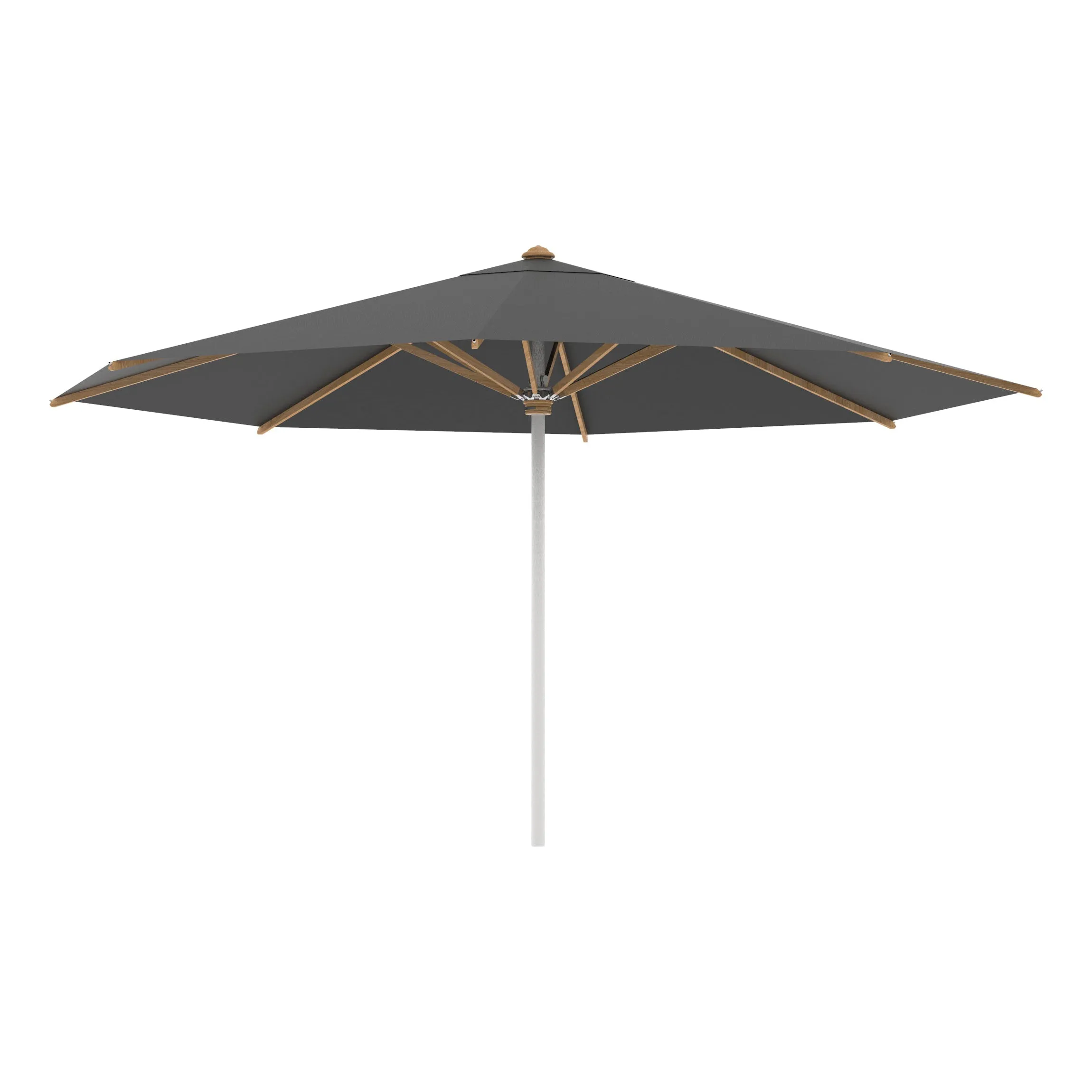 Shady Round Umbrella with Teak Ribs