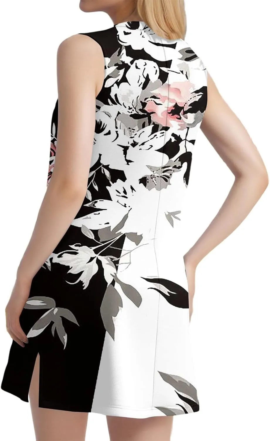 Summer Dresses for Women 2025 Loose Casual Tank Dress Beach Sundresses Sleeveless Floral T Shirt Dresses with Split
