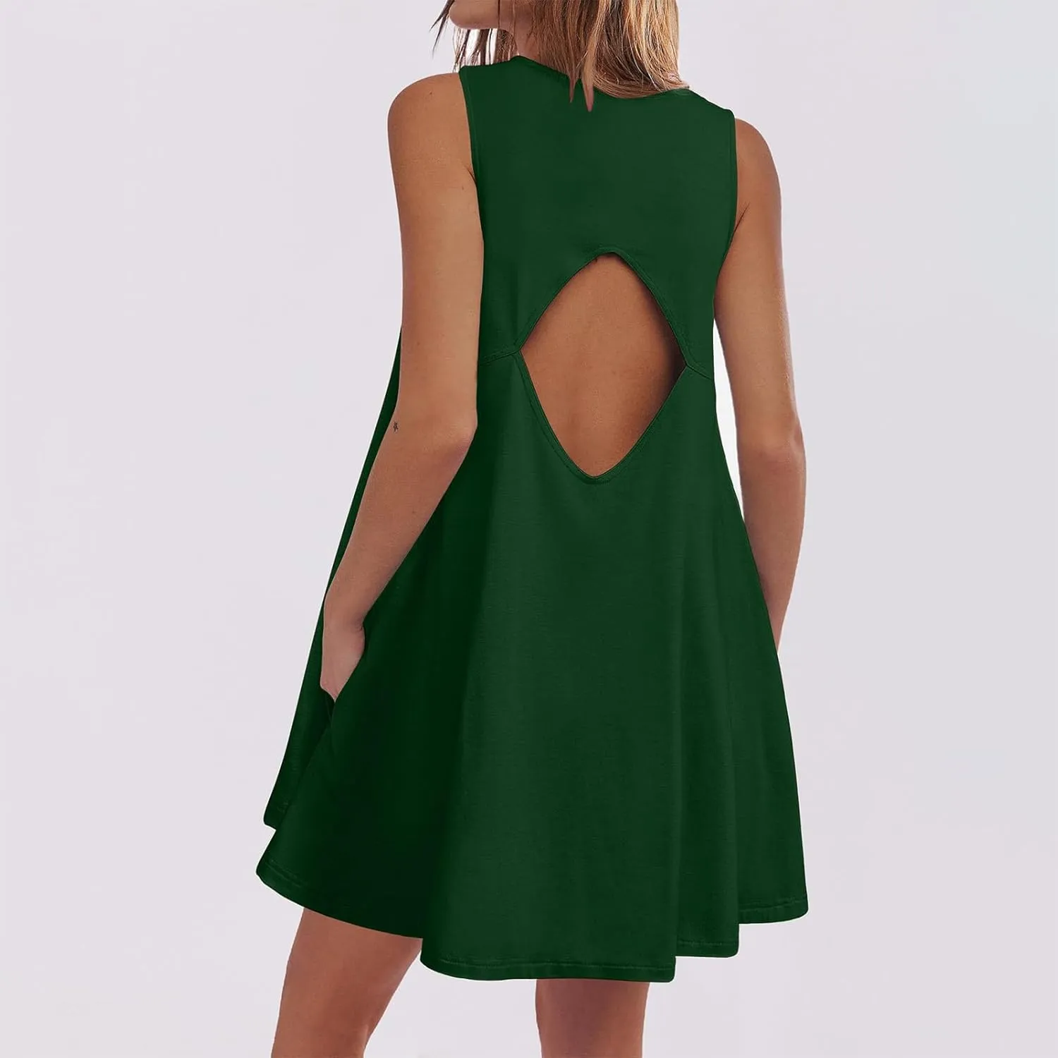 Summer Dresses for Women 2025 Vacation Boho Beach Backless Cover Up Ruffle Mini Dress Casual Loose Flowy Sun Dress