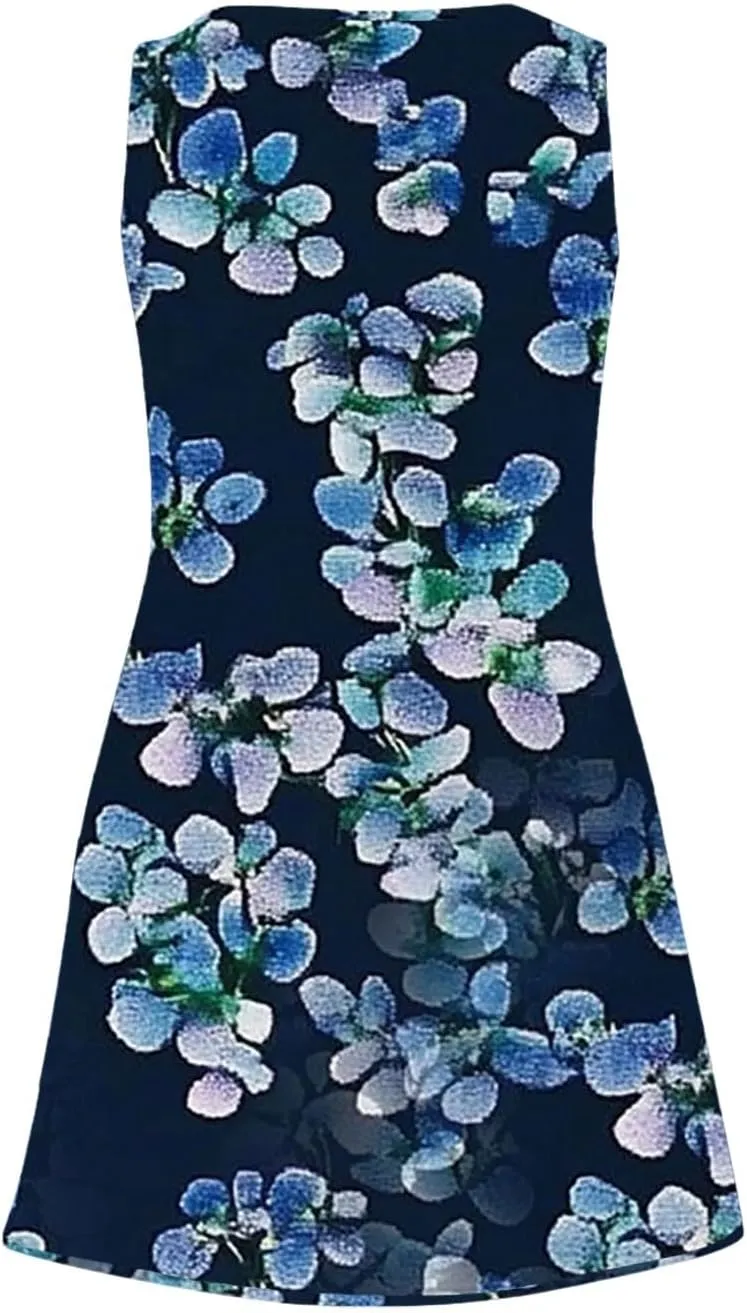 Summer Dresses for Women 2025 Vacation Floral Slip Dress Boho Sleeveless Dress Casual V Neck Beach Sundresses