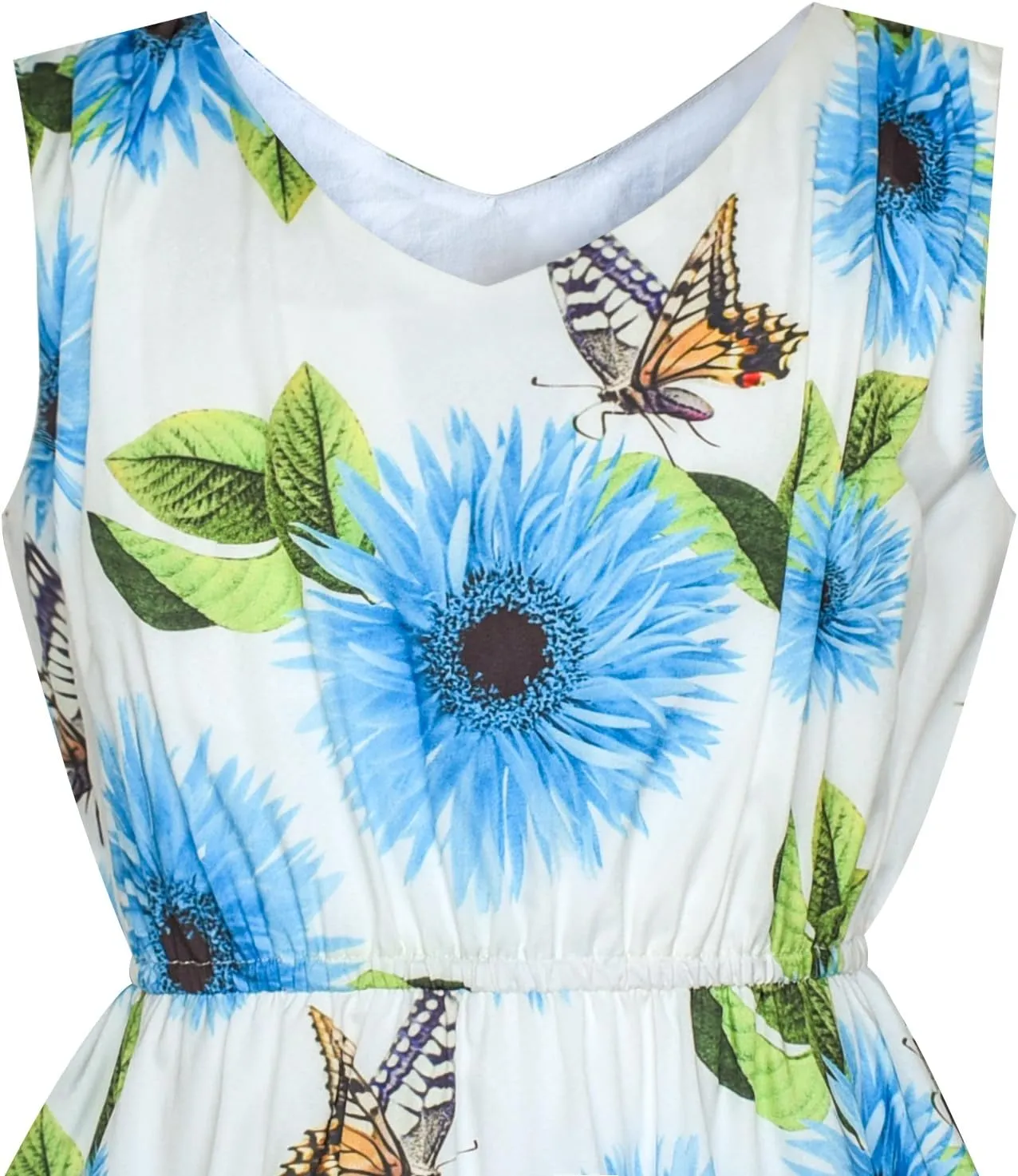 Sunny Fashion Girls Dress Flower Print Hanky Hem Princess Size 7-14