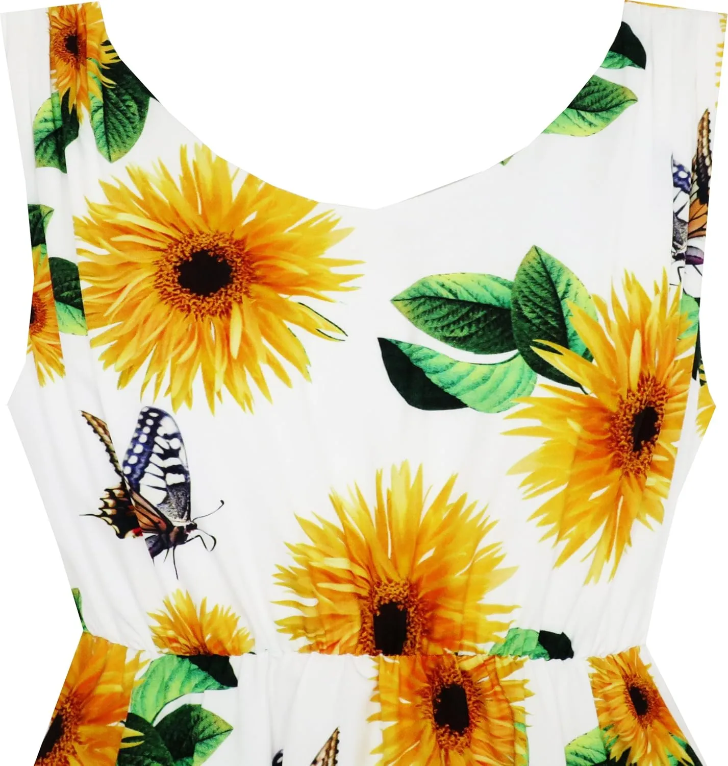 Sunny Fashion Girls Dress Flower Print Hanky Hem Princess Size 7-14