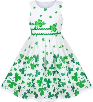 Sunny Fashion Girls Dress Rose Flower Double Bow Tie Party Sundress