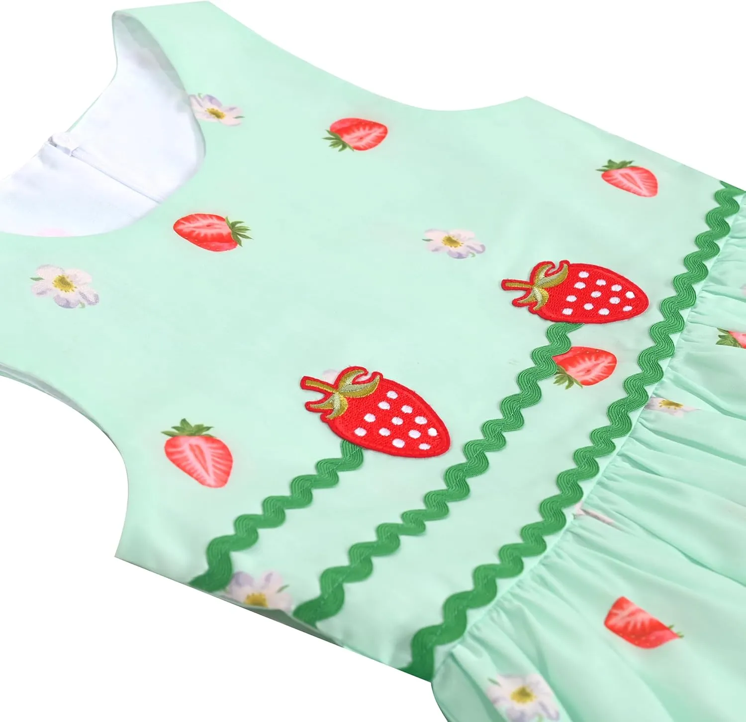 Sunny Fashion Girls Dress Rose Flower Double Bow Tie Party Sundress