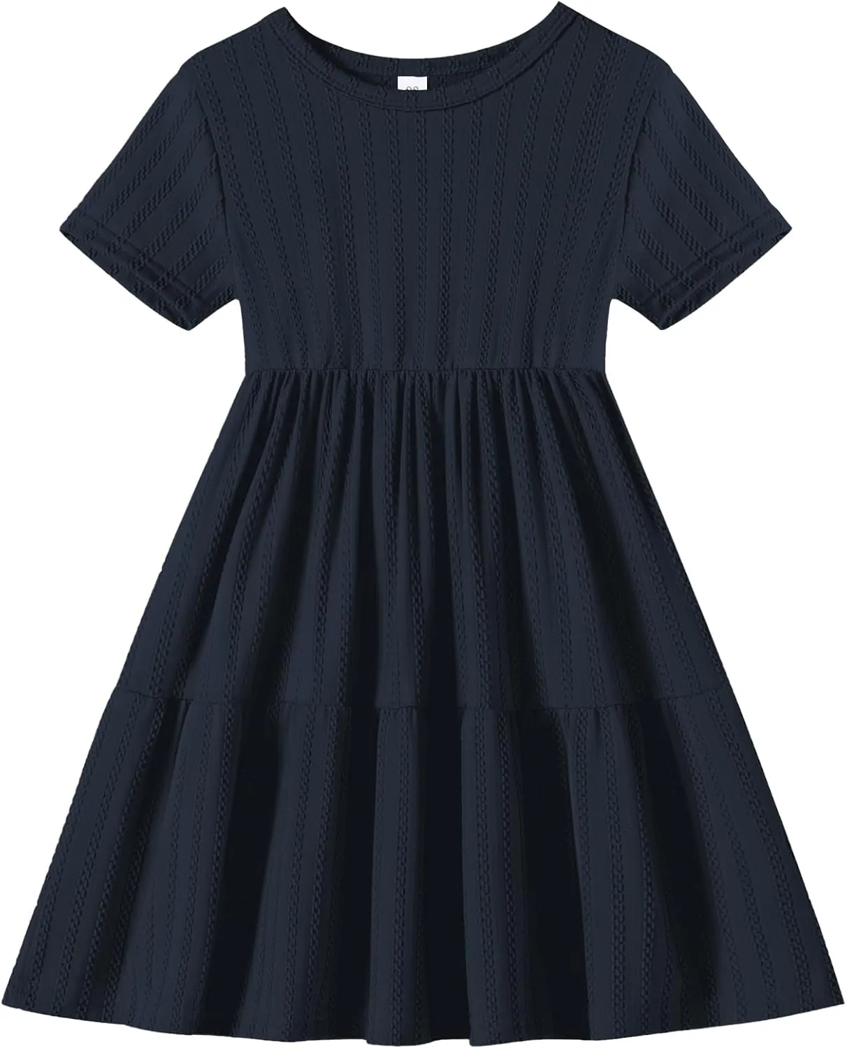 Toddler Baby Girls Dress Little Girl Summer Dress Casual Short Sleeve Round Neck Party Baby Beach Sundress 18M-6T
