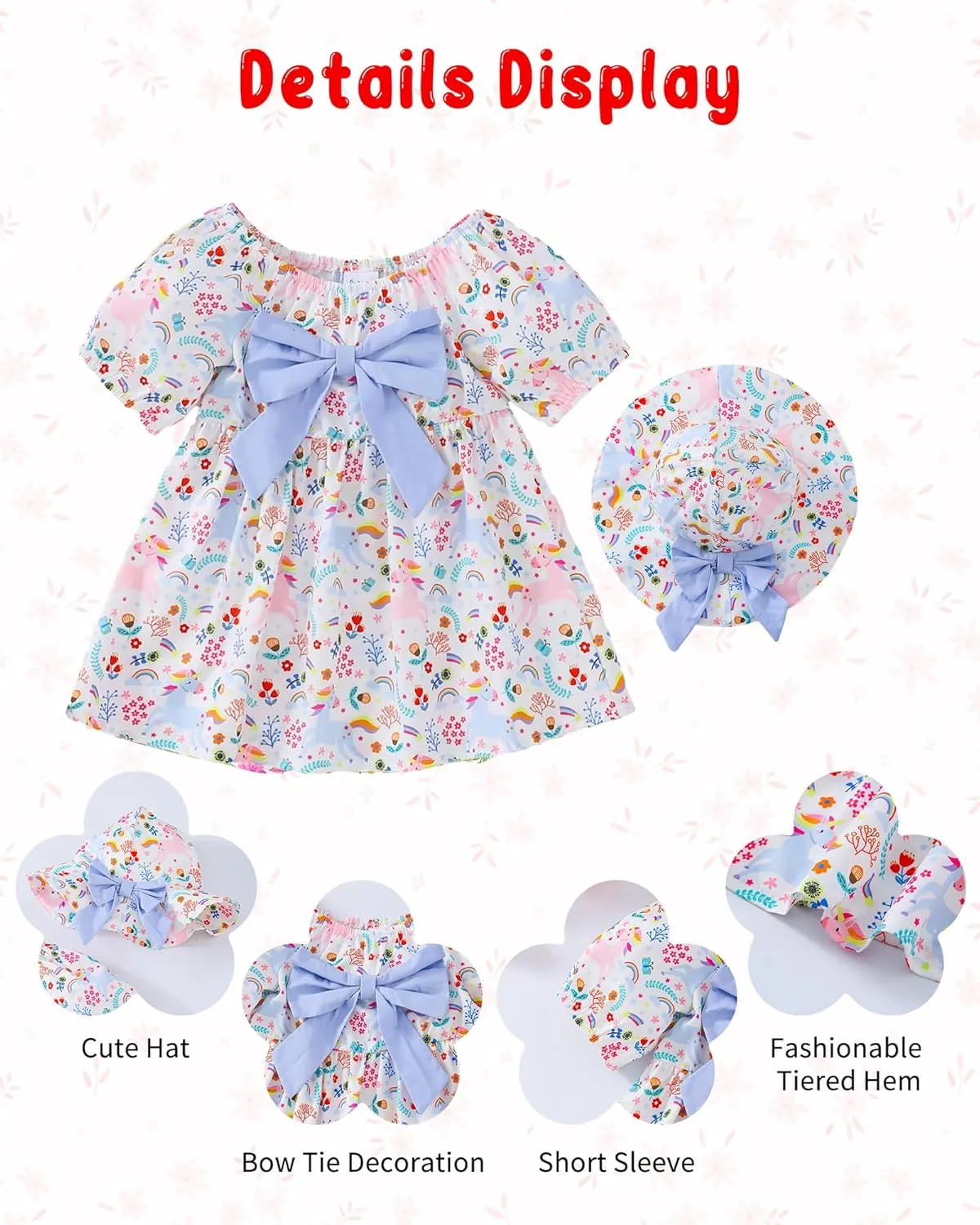 Toddler Baby Girls Summer Dresses 12 18 24 Girl Clothes Floral Casual Sundress 2t 3t Dresses for Toddler Girls