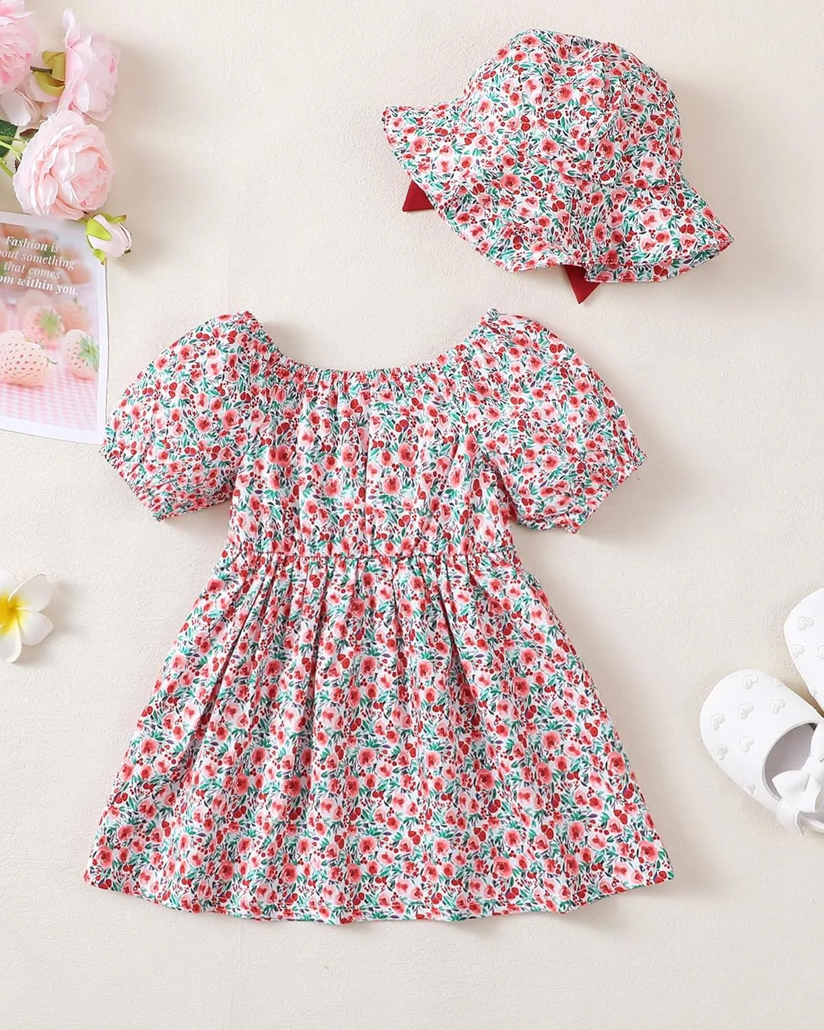 Toddler Baby Girls Summer Dresses 12 18 24 Girl Clothes Floral Casual Sundress 2t 3t Dresses for Toddler Girls